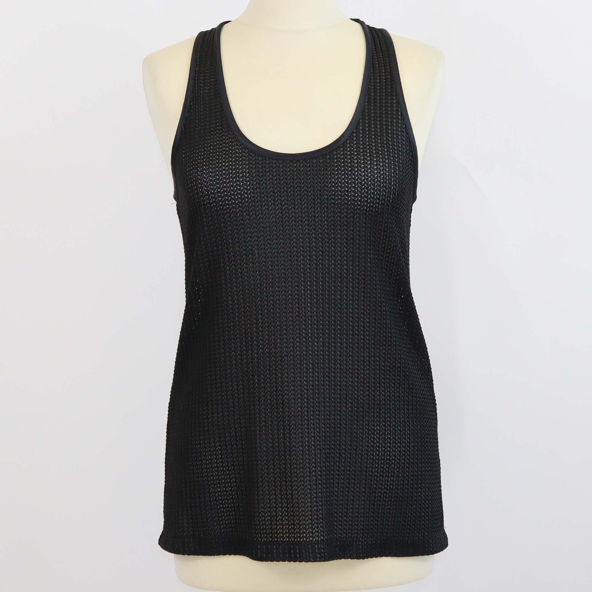 Givenchy Black Woven Triacetate Party Tank Top