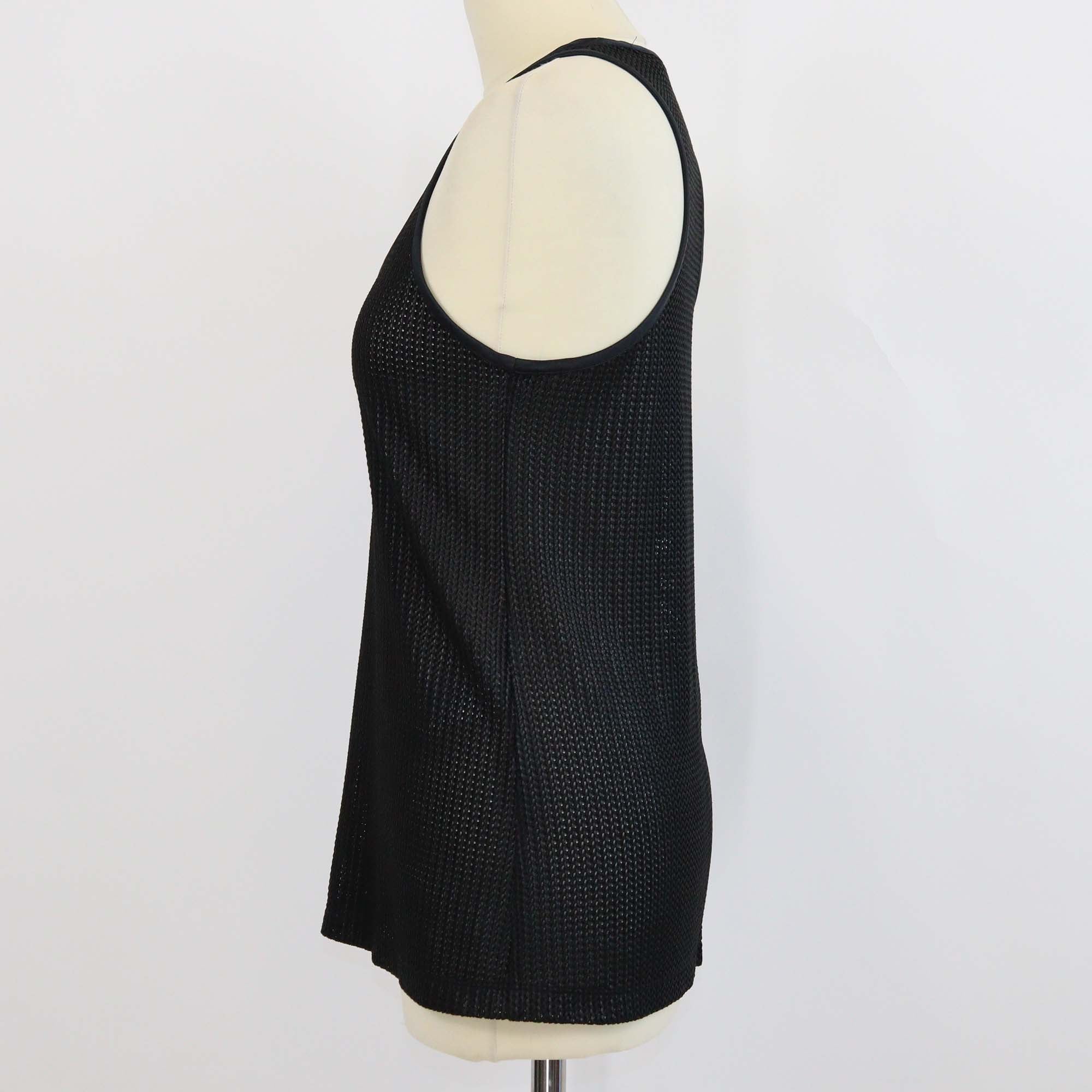 Givenchy Black Woven Triacetate Party Tank Top