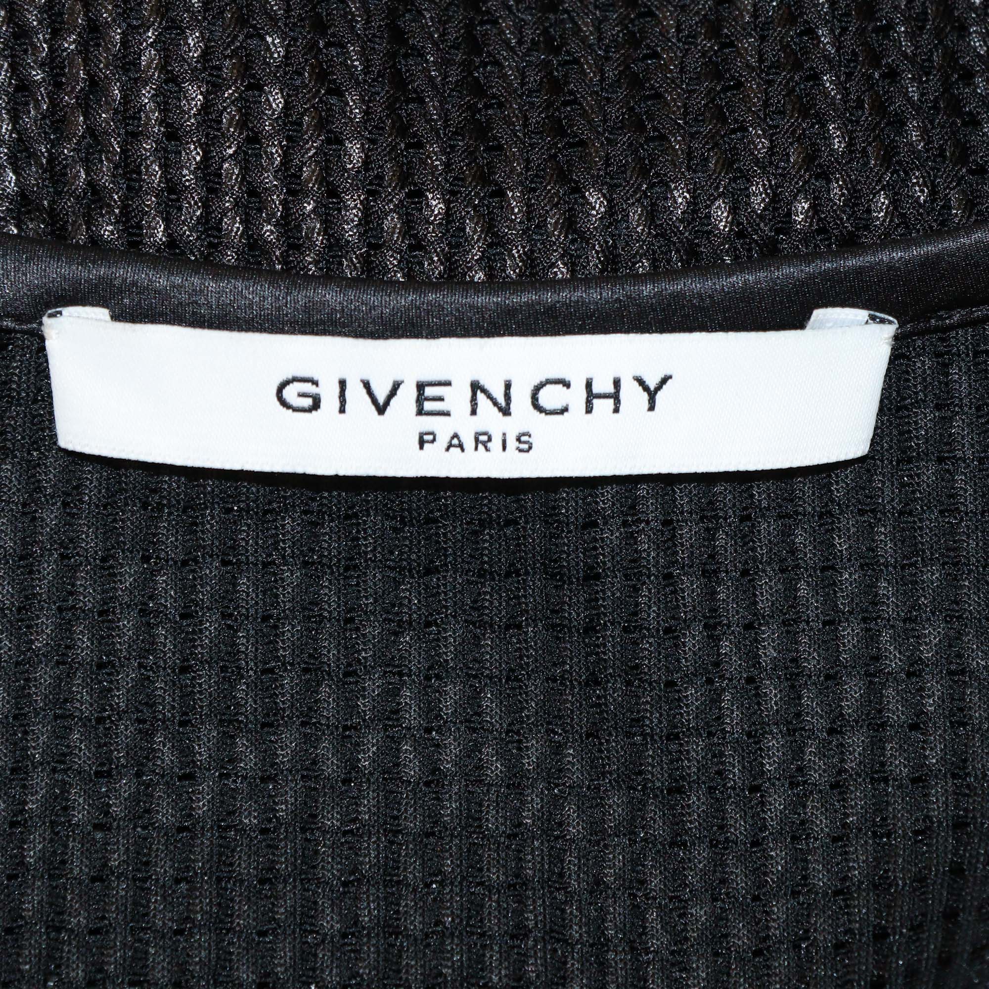 Givenchy Black Woven Triacetate Party Tank Top