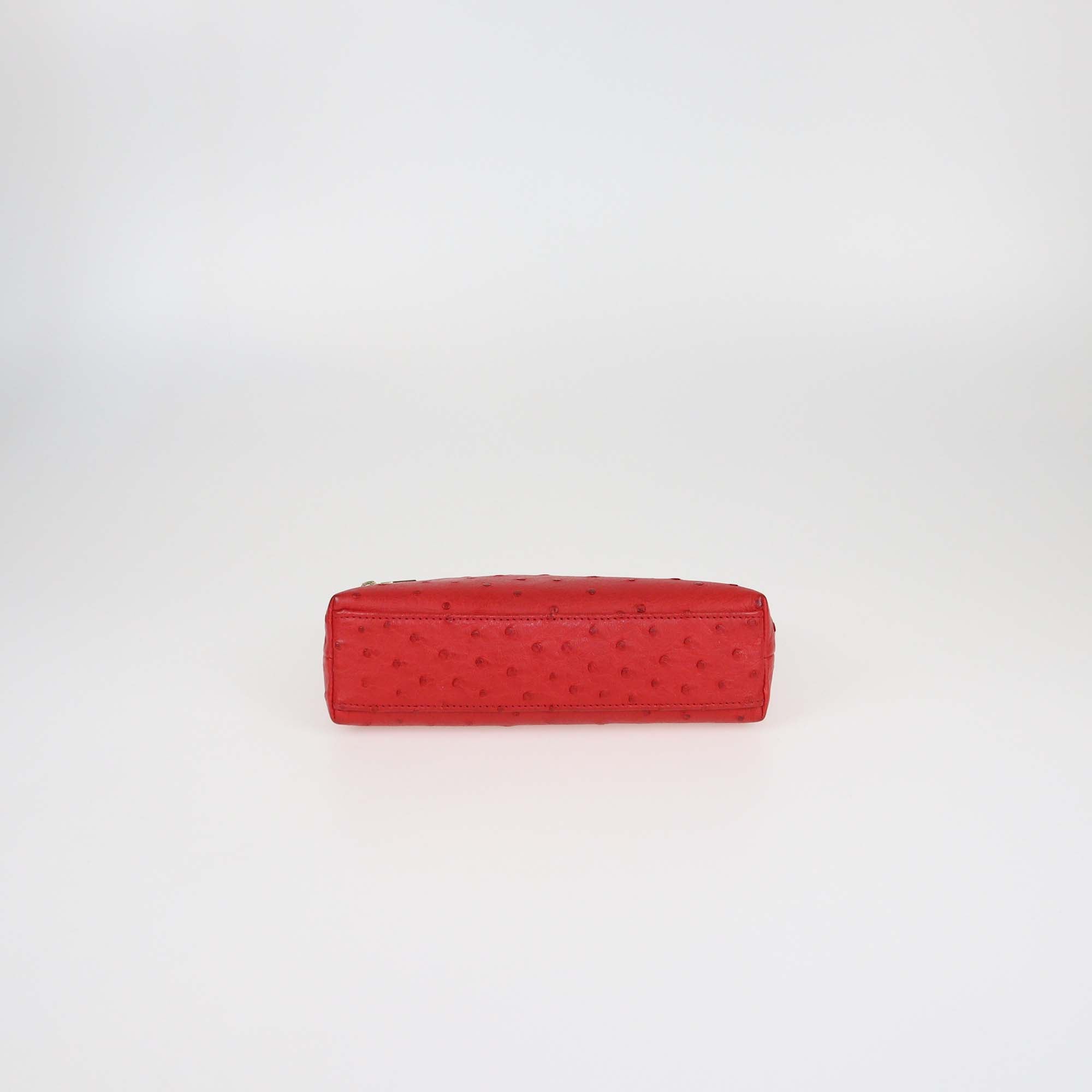 Loro Piana Red Ostrich Extra L19 Pouch