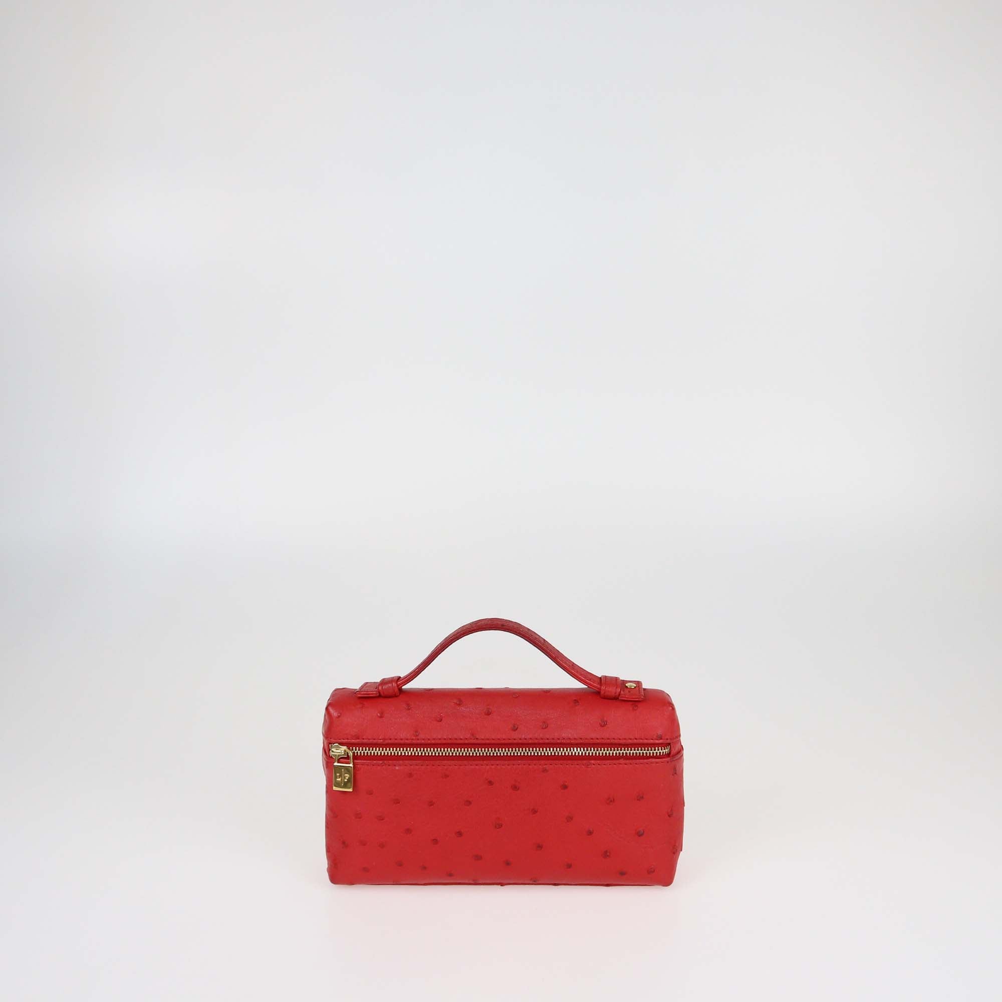 Loro Piana Red Ostrich Extra L19 Pouch