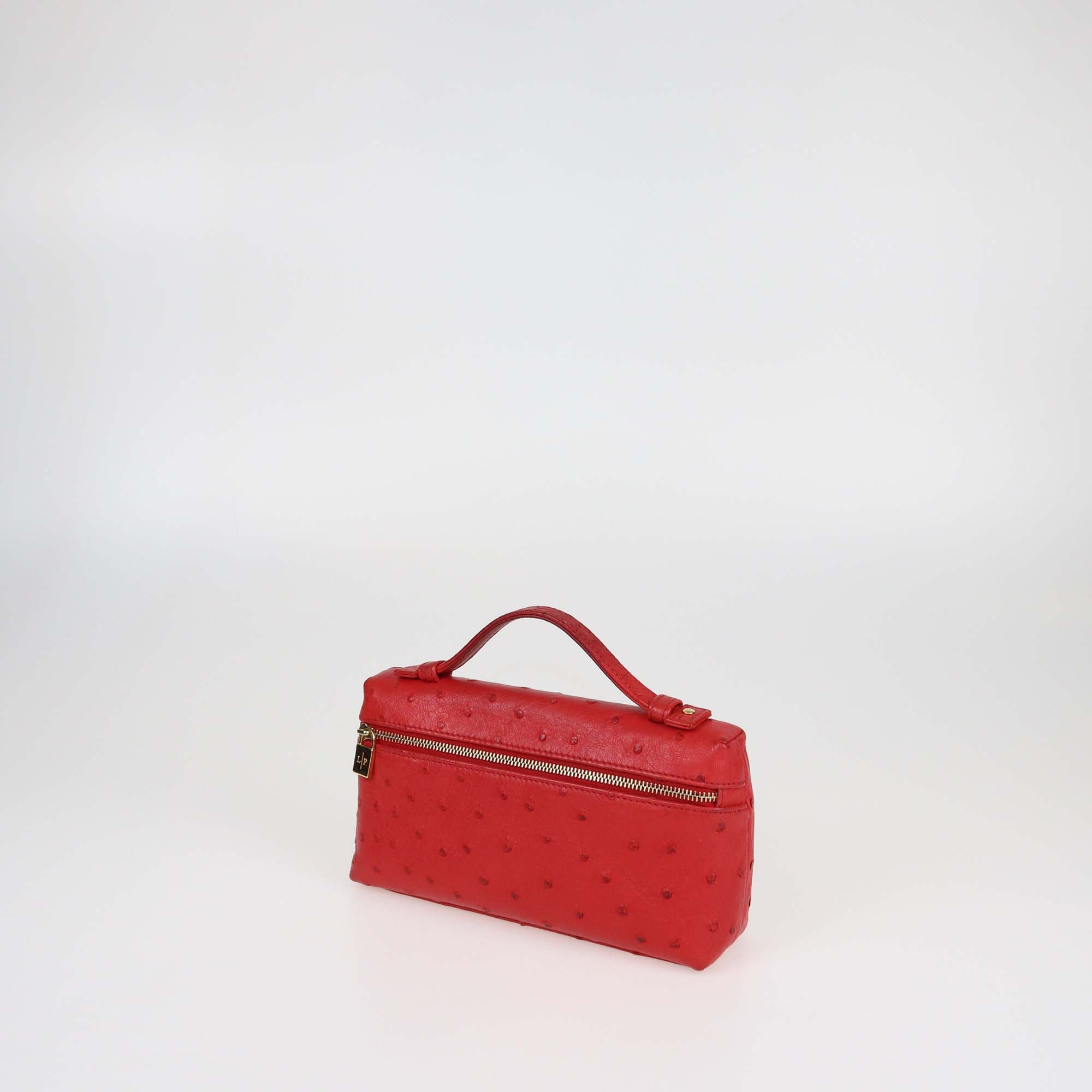 Loro Piana Red Ostrich Extra L19 Pouch