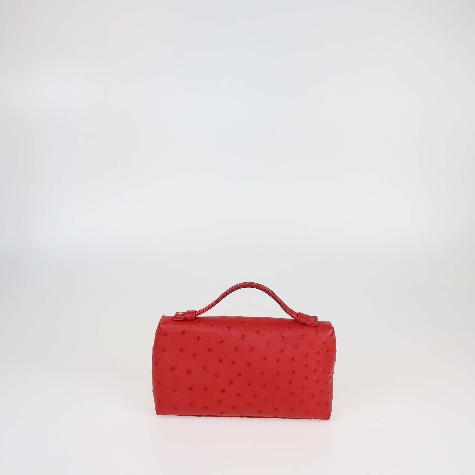 Loro Piana Red Ostrich Extra L19 Pouch