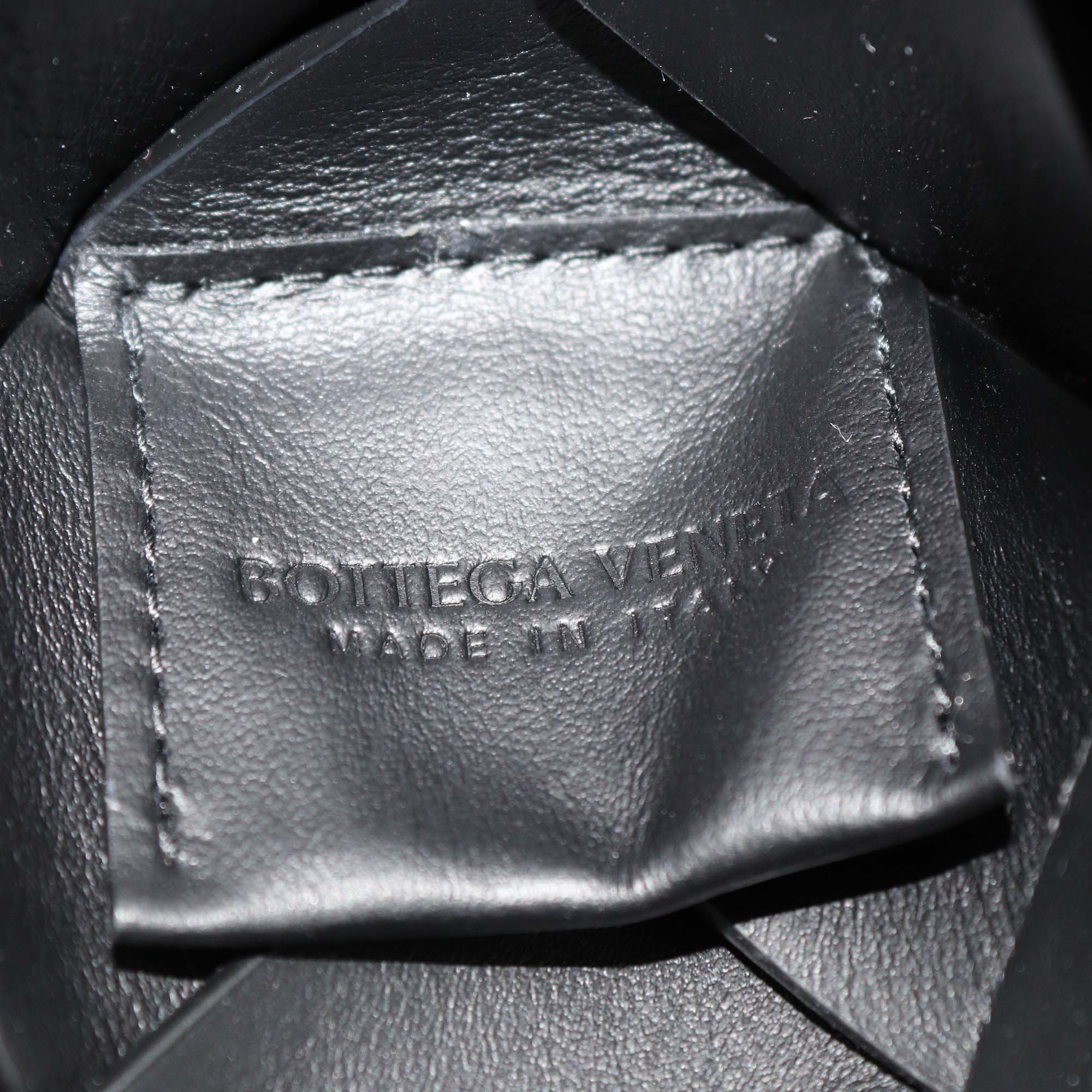 Bottega Veneta Black Intreccio Leather Diago Belt Bag