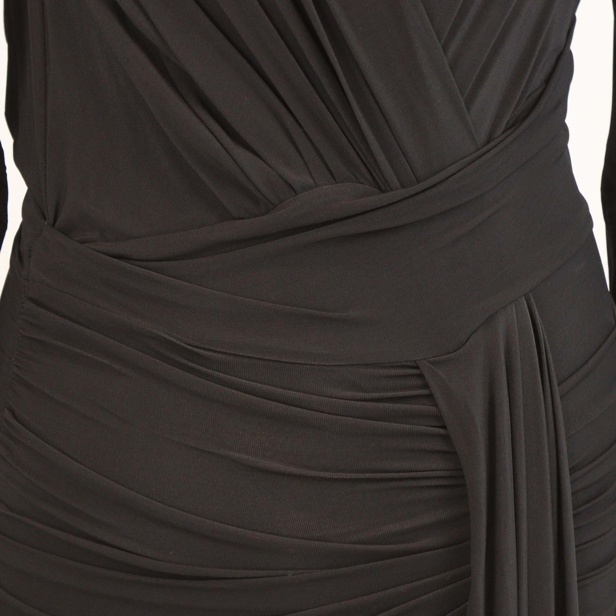 Isabel Marant Black Viscose Zorah Ruched Draped Dress