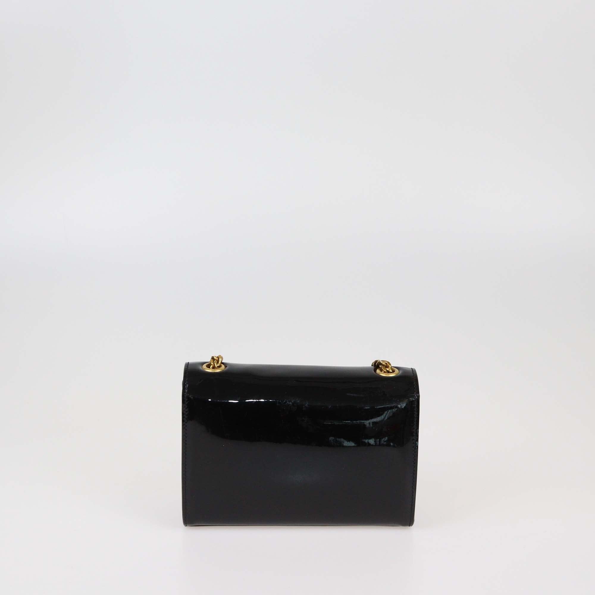 Saint Laurent Black Patent Leather Small Kate Tassel Crossbody Bag Womens Saint Laurent