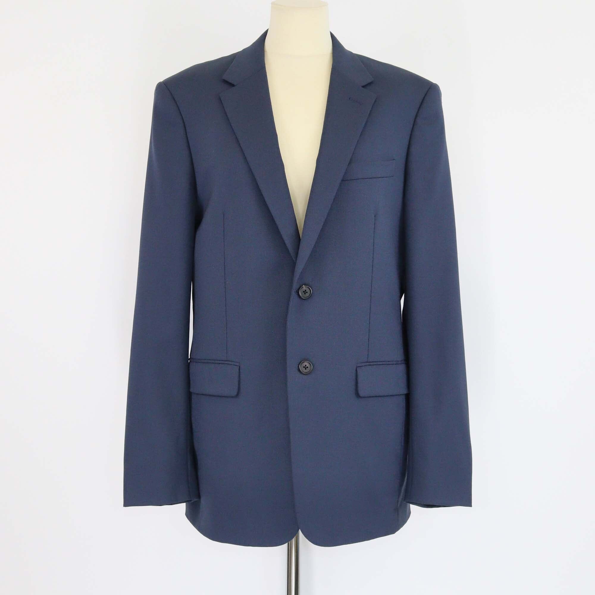 Prada Navy Blue Single Breasted Blazer Mens Prada