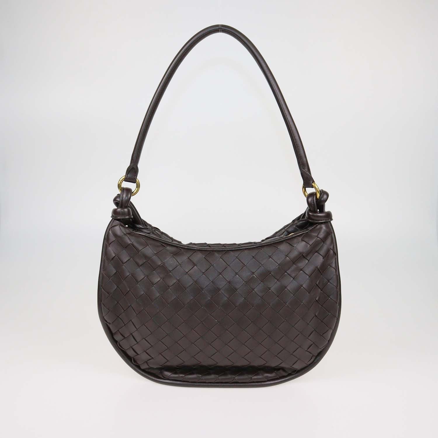 Bottega Veneta Cacao Intrecciato Leather Medium Gemelli Bag