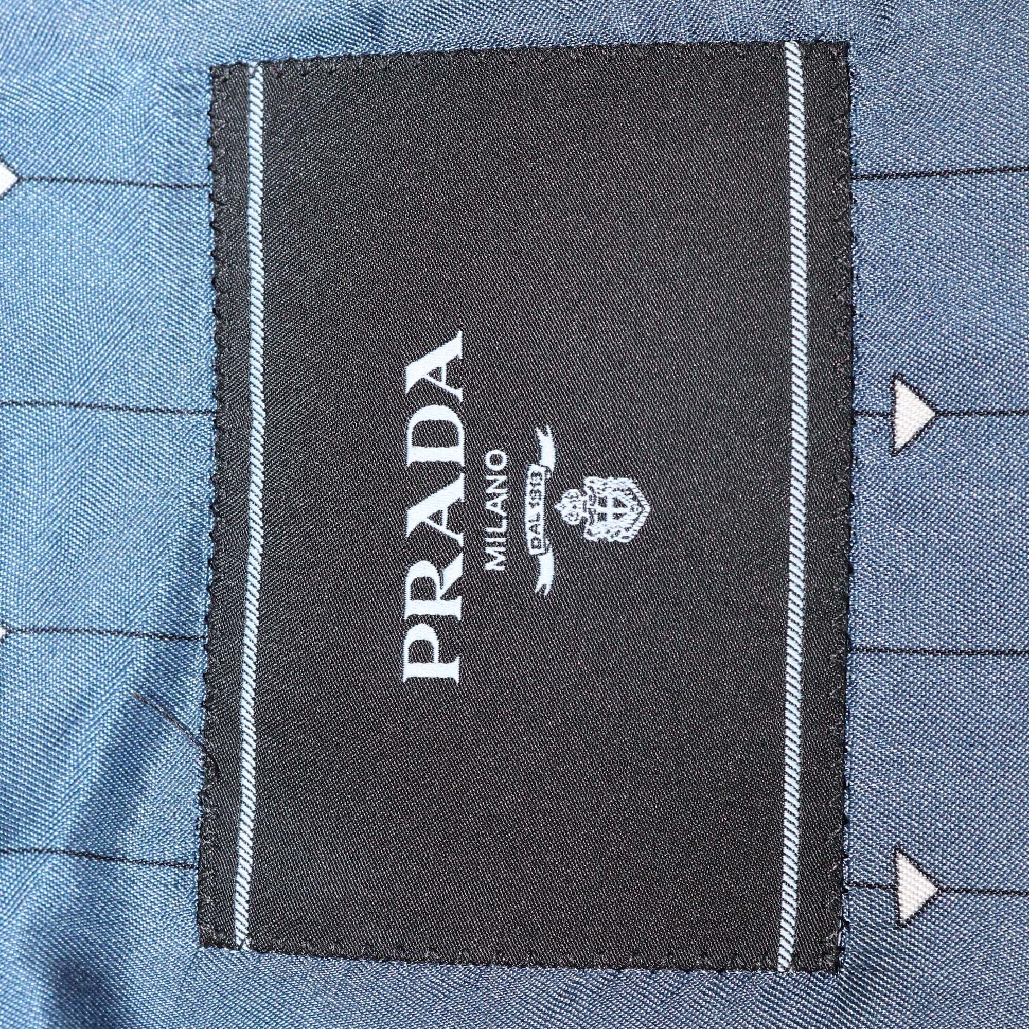 Prada Navy Blue Single Breasted Blazer Mens Prada
