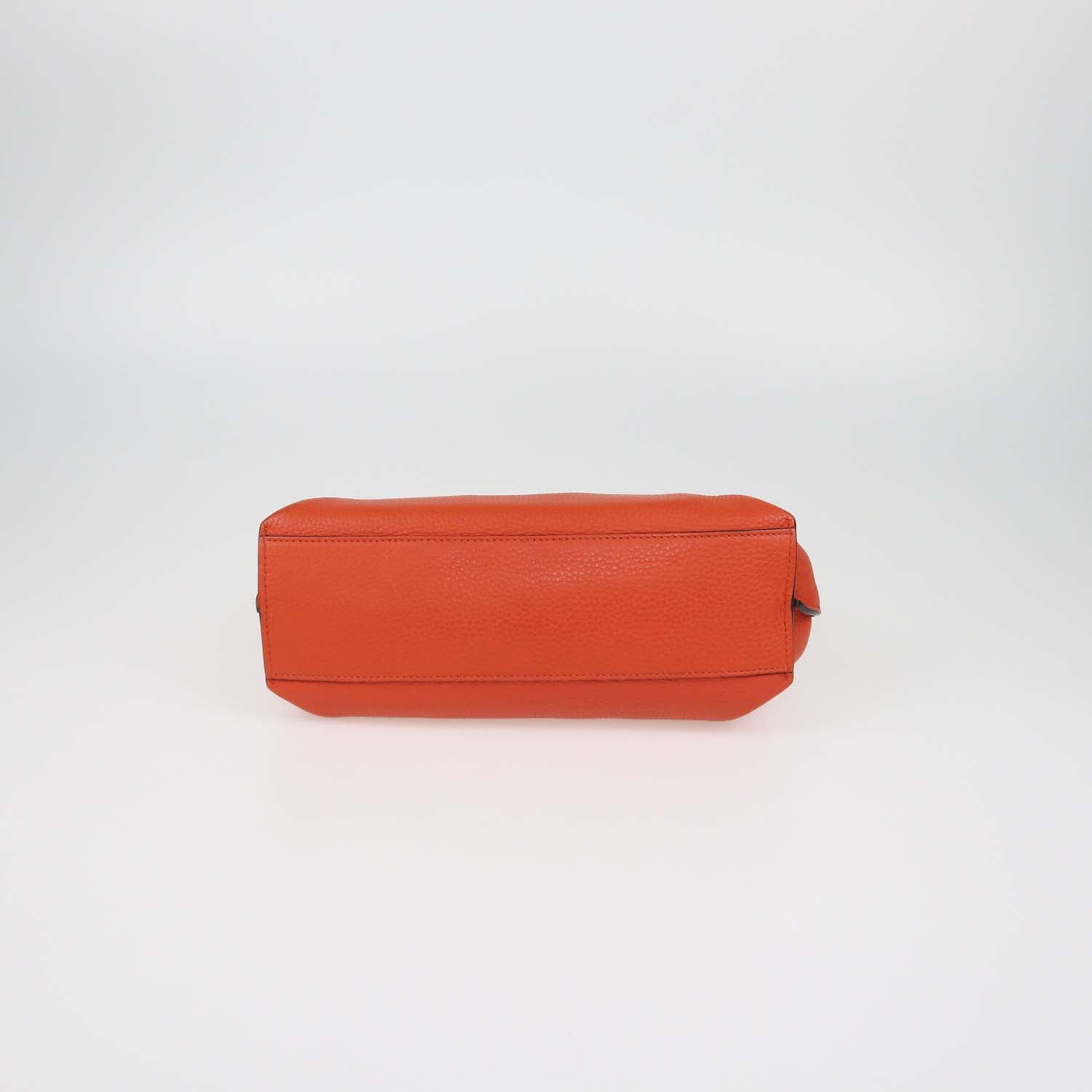 Gucci Orange Leather Small Bamboo Daily Top Handle Bag