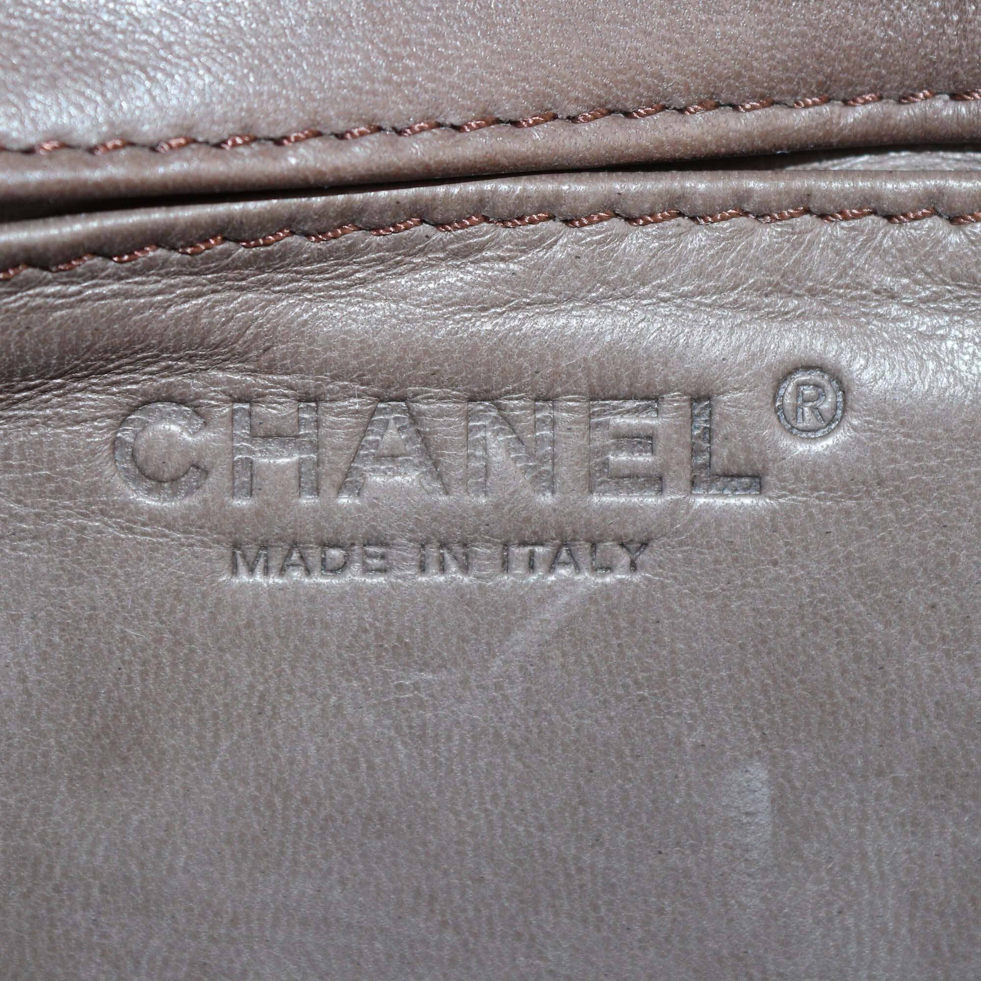 Chanel Beige Snakeskin CC Mini Natural Stone Handle Bag Womens Chanel