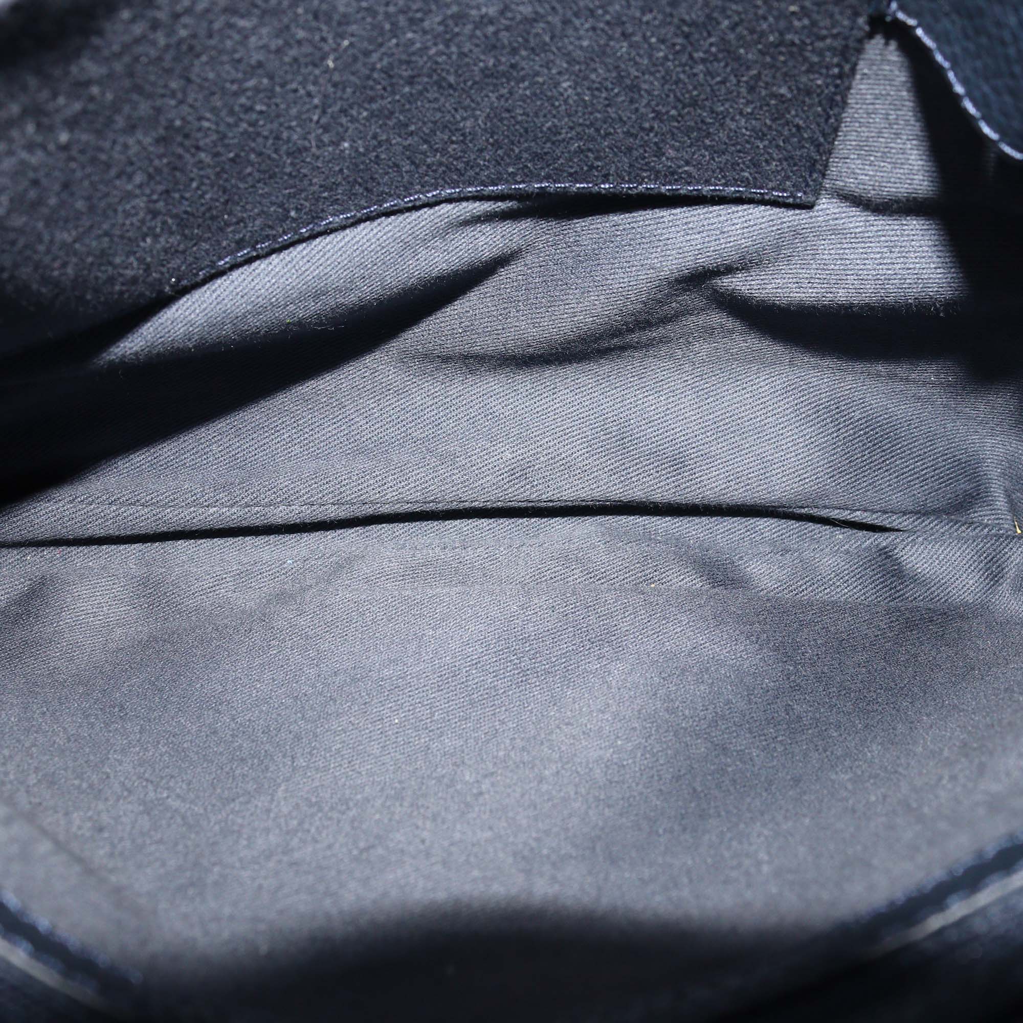 Montblanc Navy Blue Leather Meisterstuck Messenger Bag