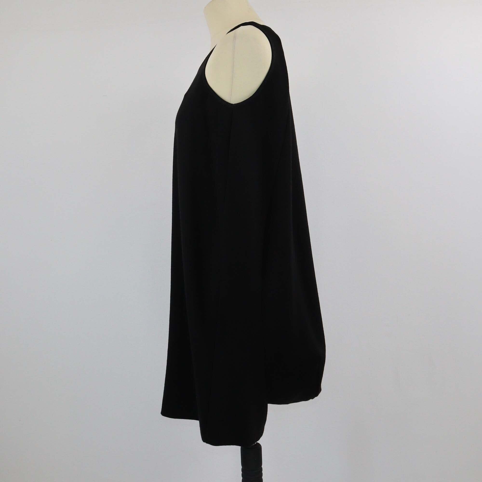 Saint Laurent Black Sleeveless Midi Dress Womens Saint Laurent