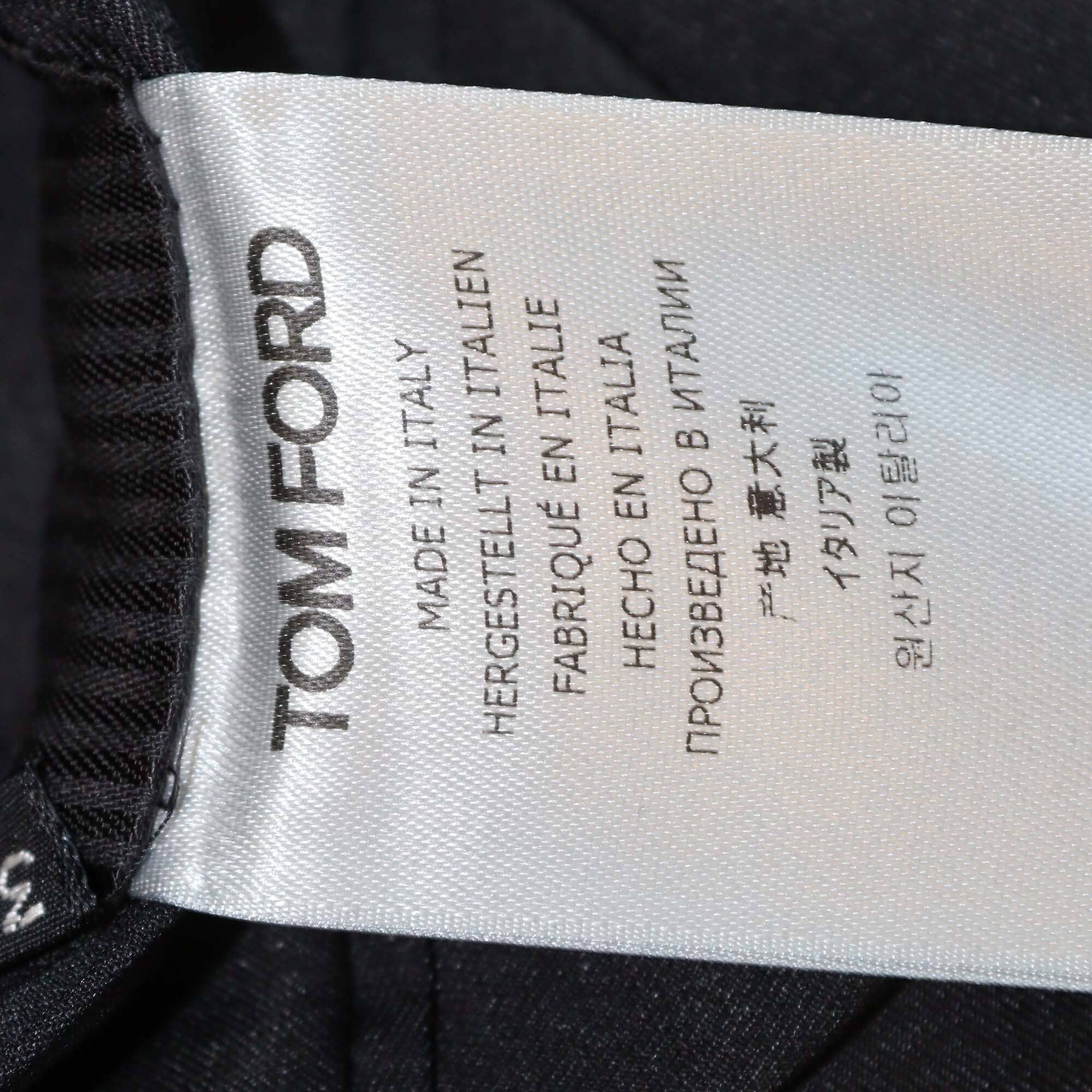 Tom Ford Black Silk & Cotton Single Breasted Blazer Womens Tom Ford