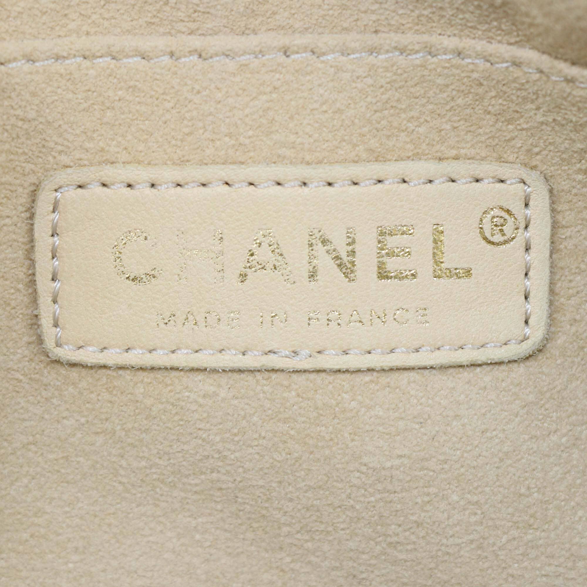 Chanel Brown/Beige Camellia Wool Crochet Knitted Shoulder Bag Womens Chanel
