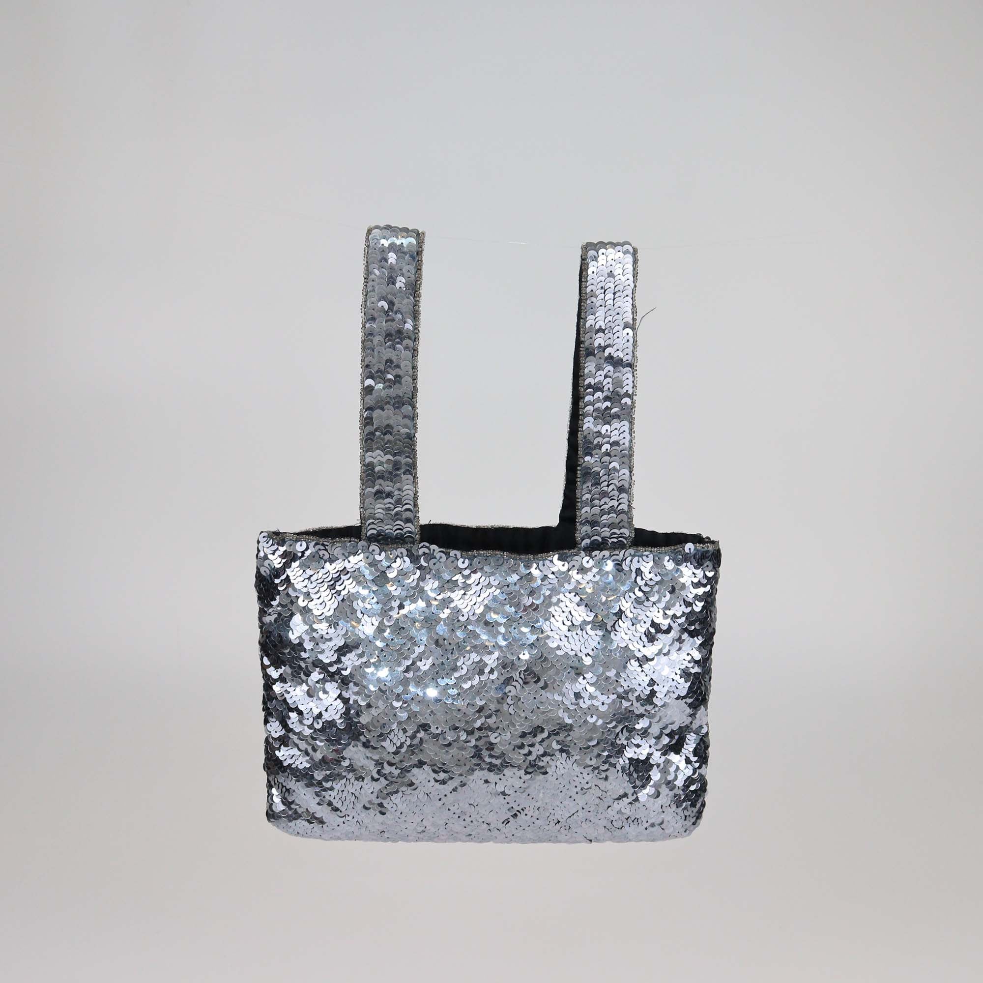 Chanel Metallic Sequins and Fabric Mini Trompe Le'oeil Tote