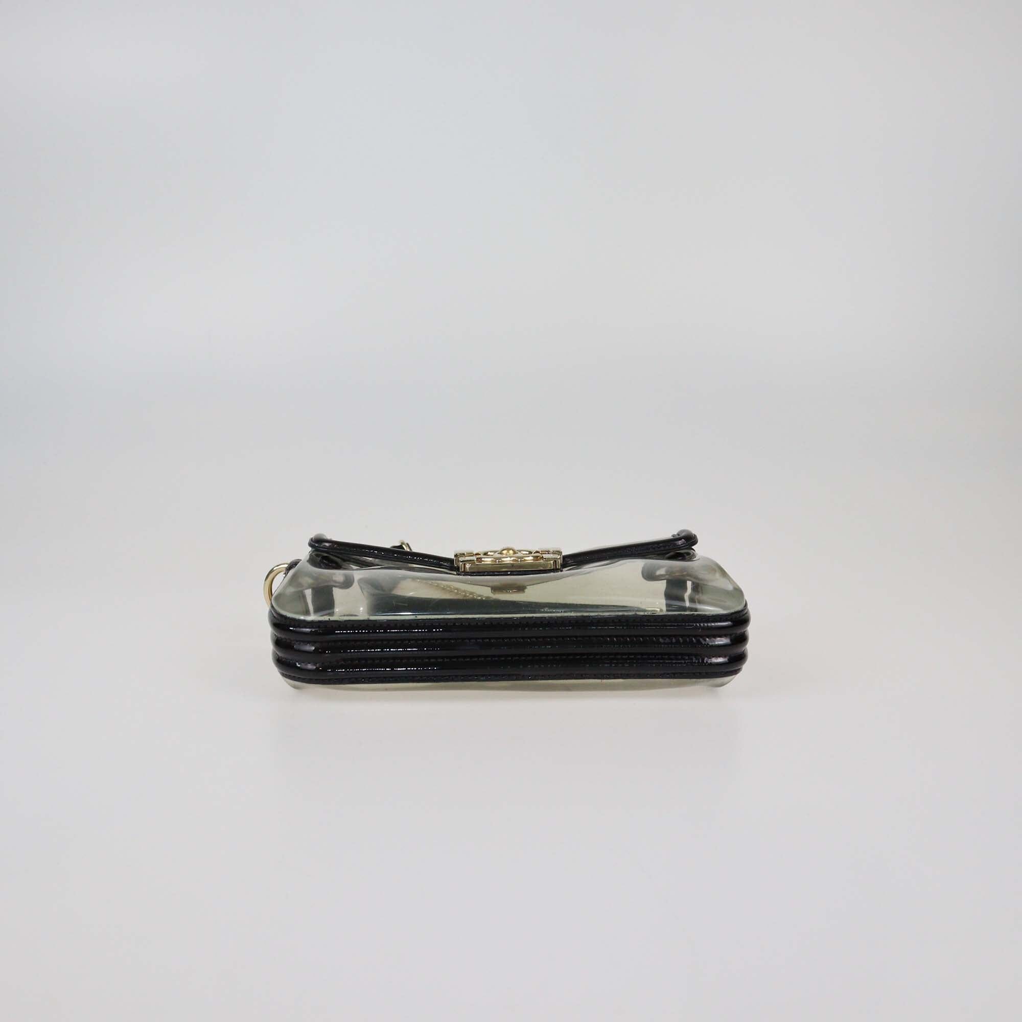 Chanel Black Transparent Vinyl Naked PVC Boy Flap Bag Womens Chanel