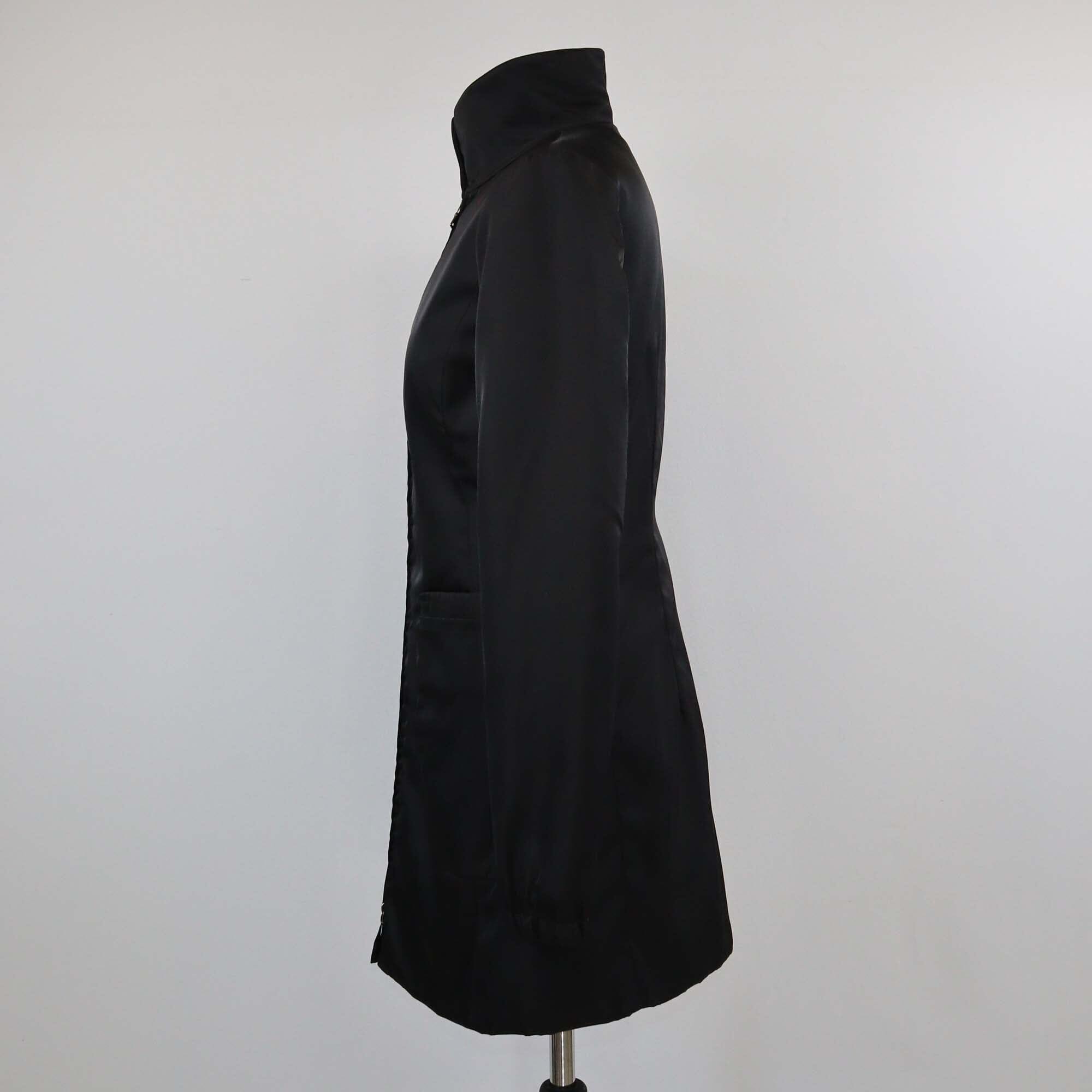 Prada Sport Black Zip & Pocket Detailed Bomber Jacket Womens Prada