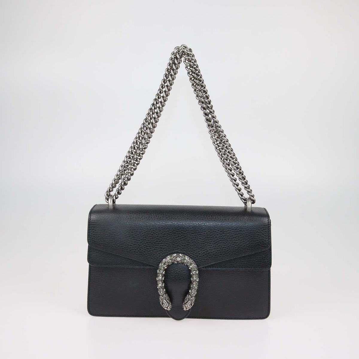 Gucci Black Leather Small Dionysus Shoulder Bag