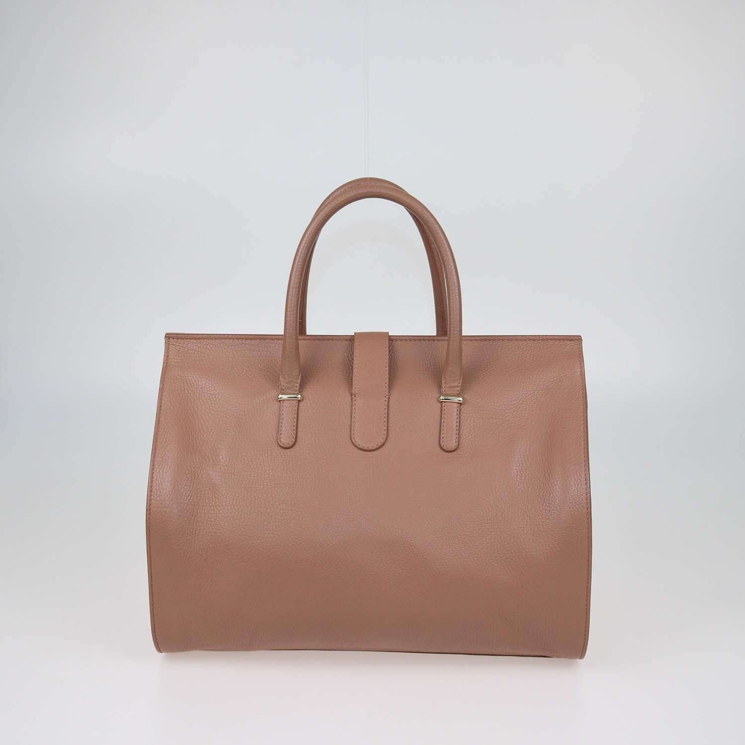 Balenciaga Tomette Leather Tube Round Tote