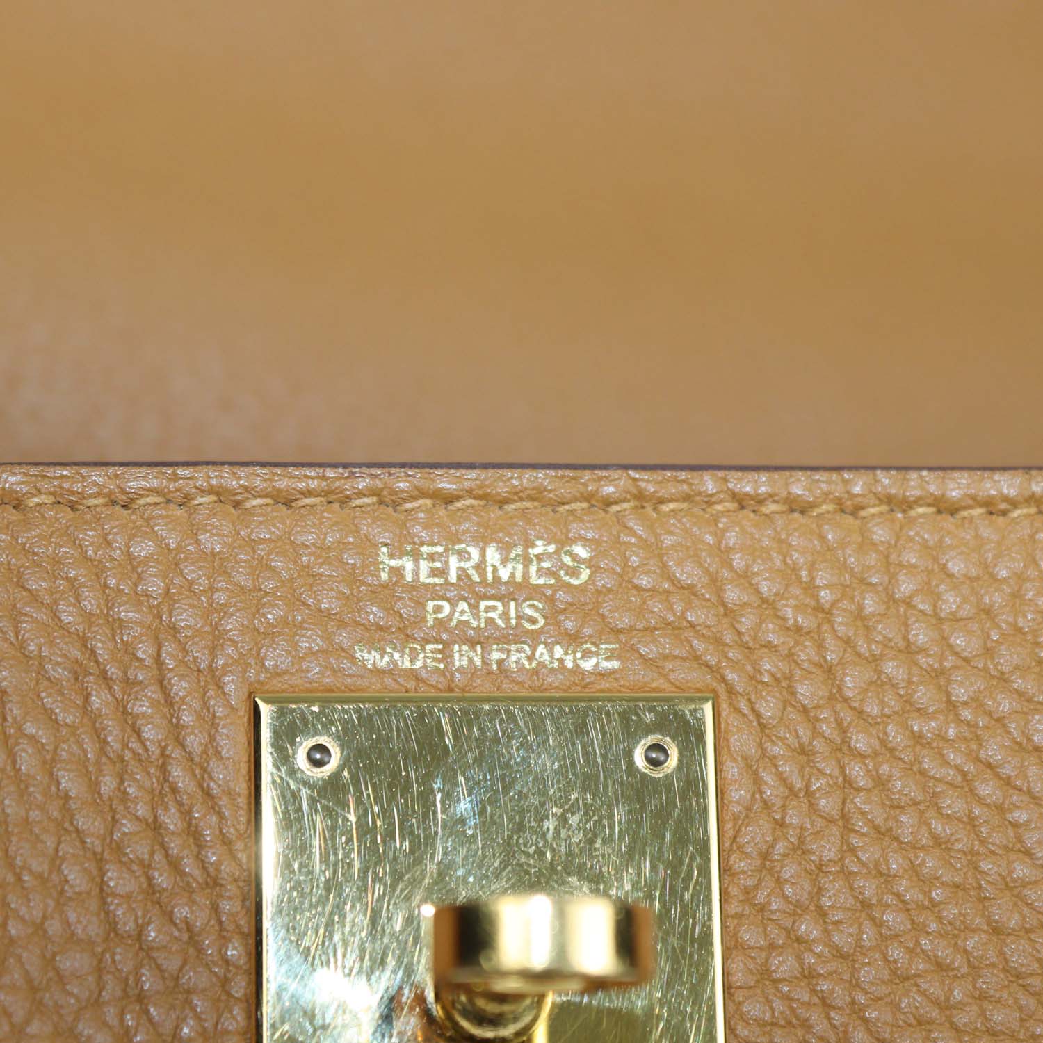 Hermes Biscuit Clemence Leather Gold Hardware Kelly Retourne 28 Bag