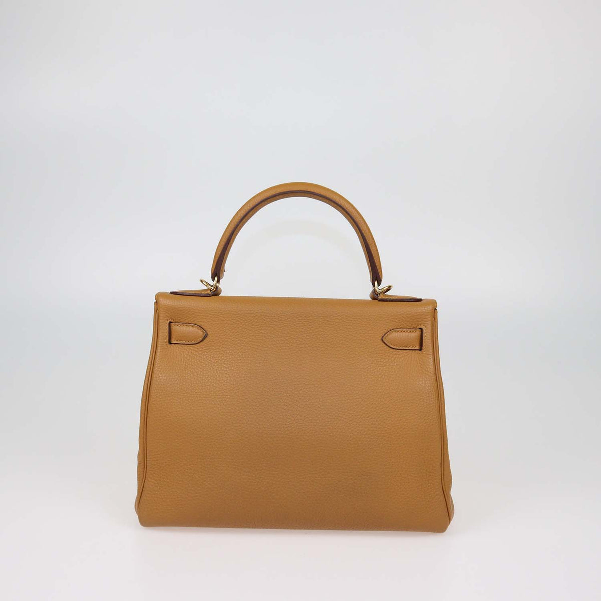 Hermes Biscuit Clemence Leather Gold Hardware Kelly Retourne 28 Bag