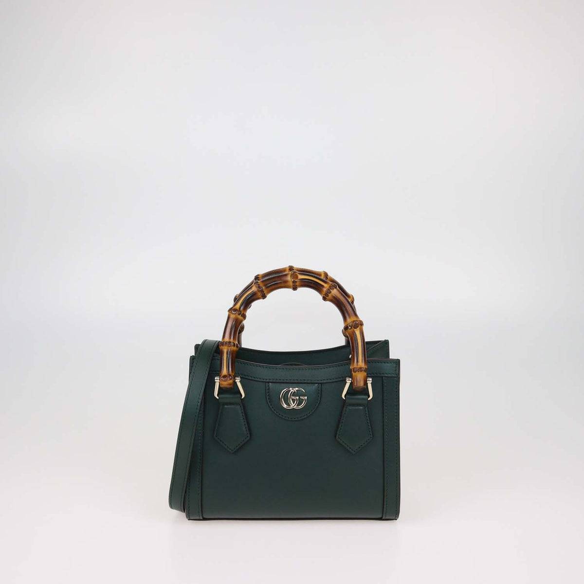 Gucci Green Leather Small Diana Tote