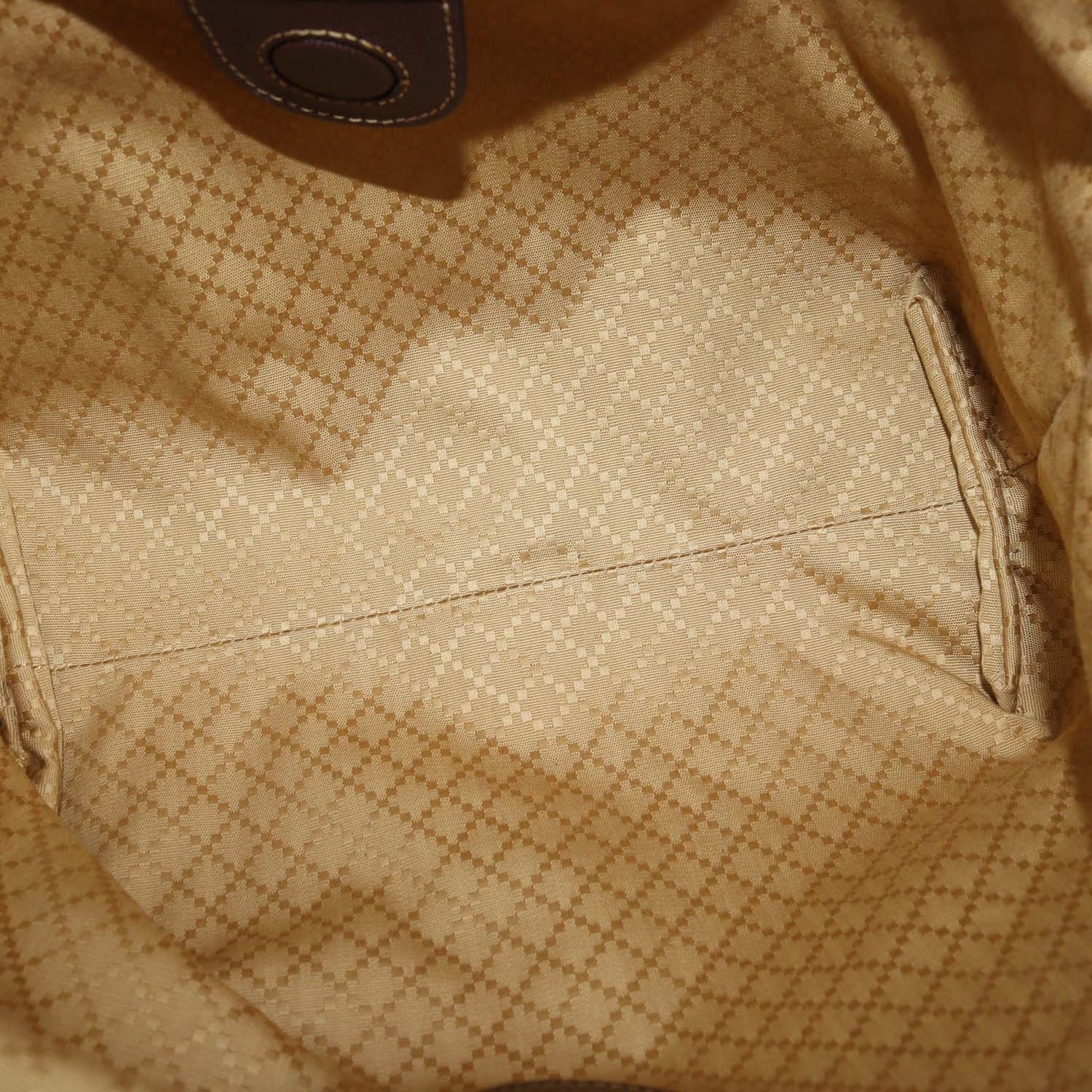 Gucci Brown Varnished Coated Canvas Small Giglio Tote