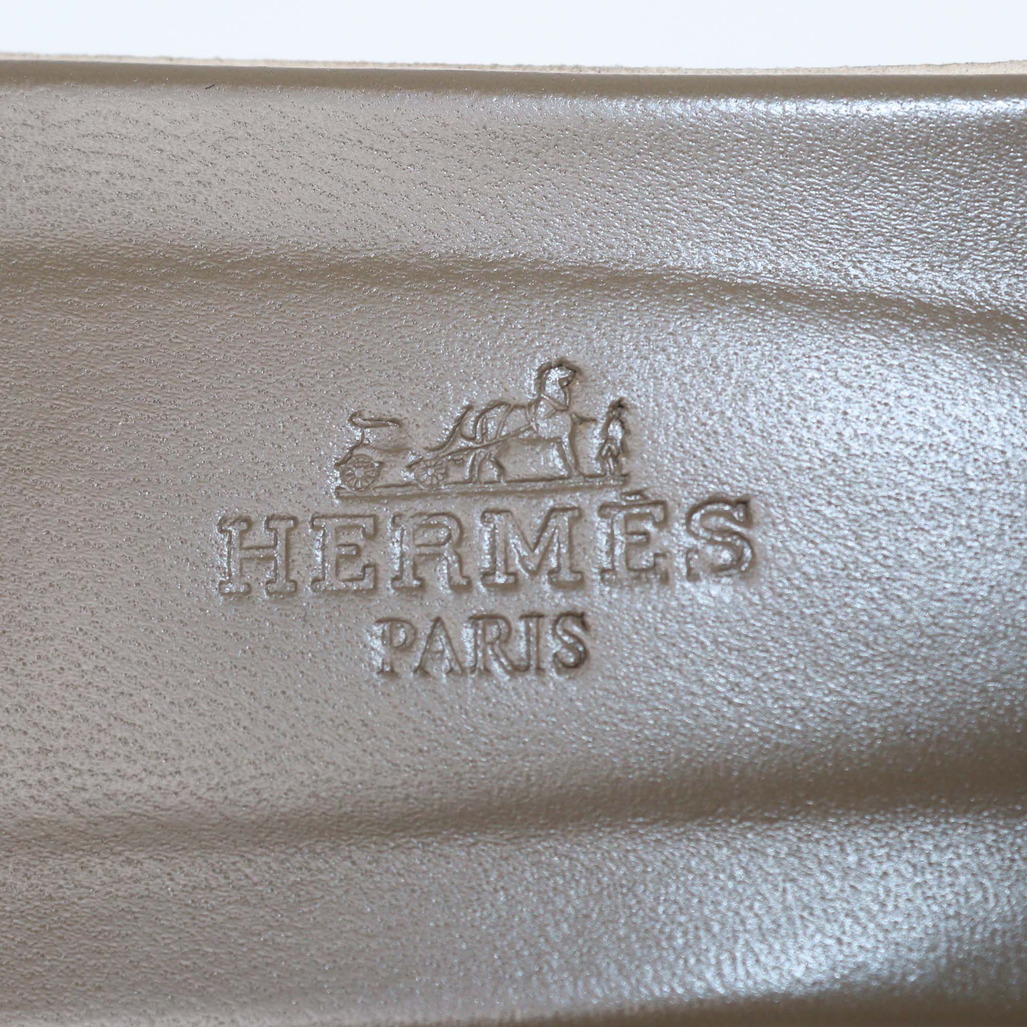 Hermes Etoupe Epsom Leather Oran Sandals