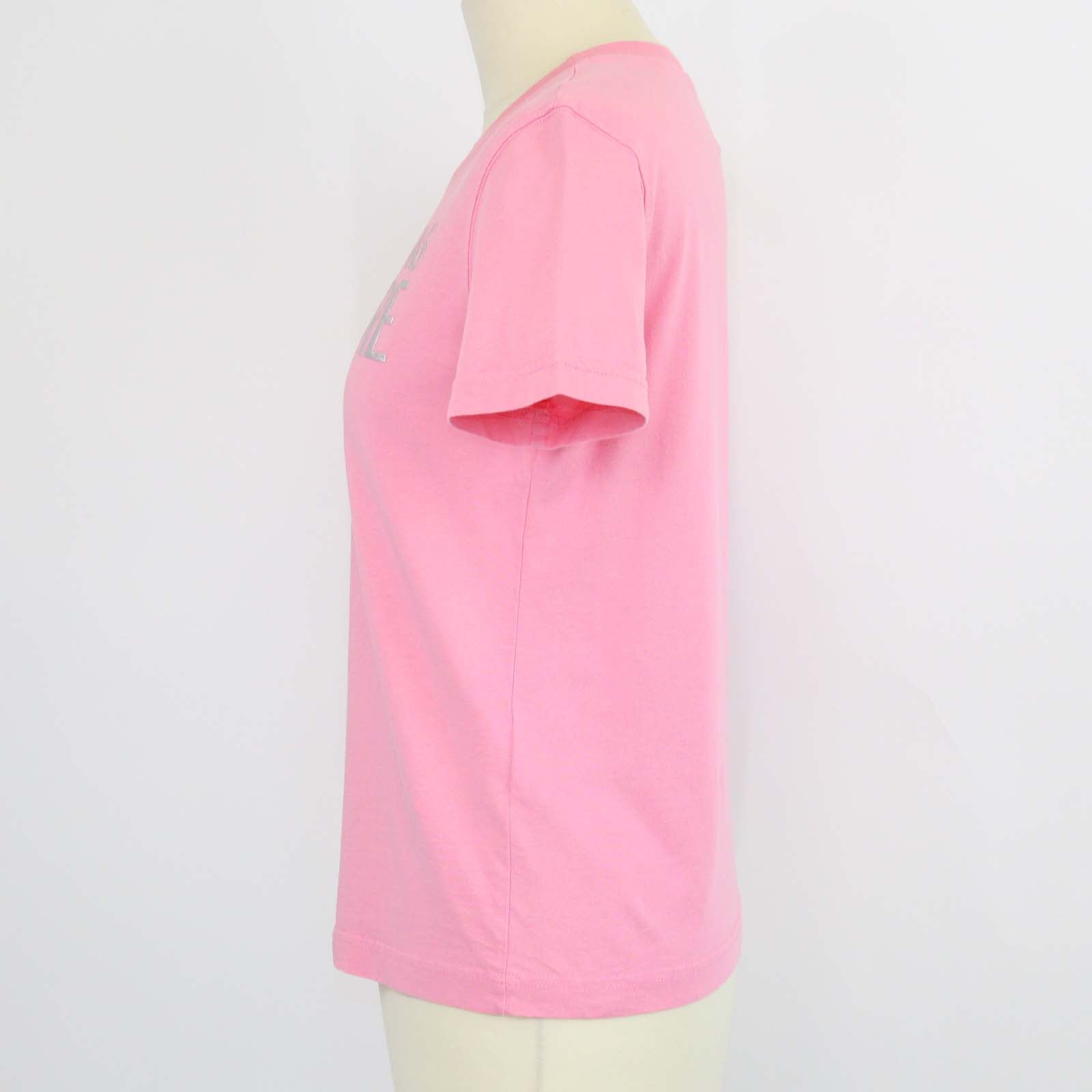 Versace Couture Pink Cotton Logo Print Short Sleeve T-Shirt