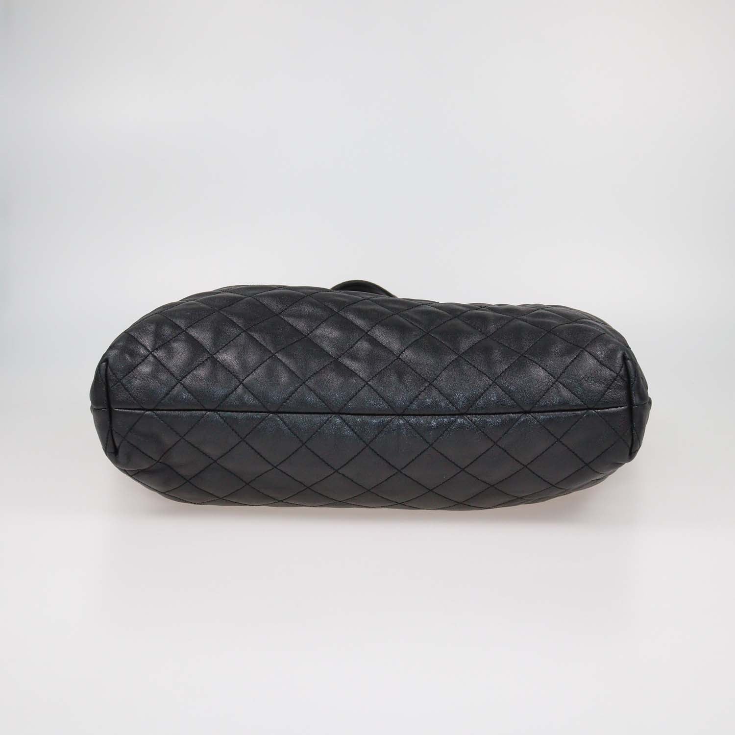 Saint Laurent Black Quilted Leather Maxi ICare Shopping Tote