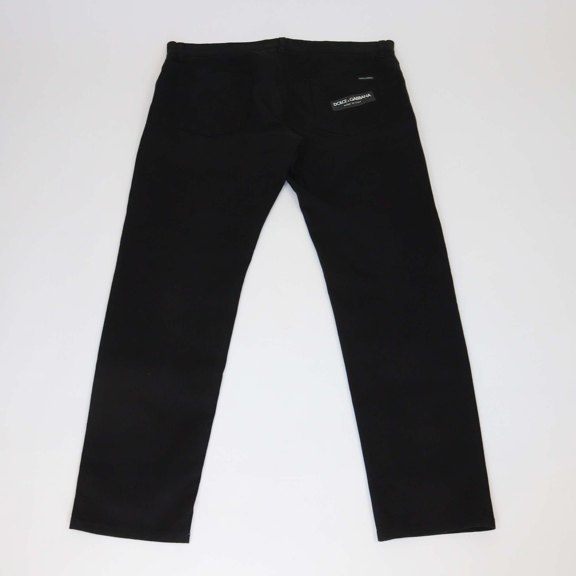 Dolce & Gabbana Black Cotton Classic Stretch Fit Pants