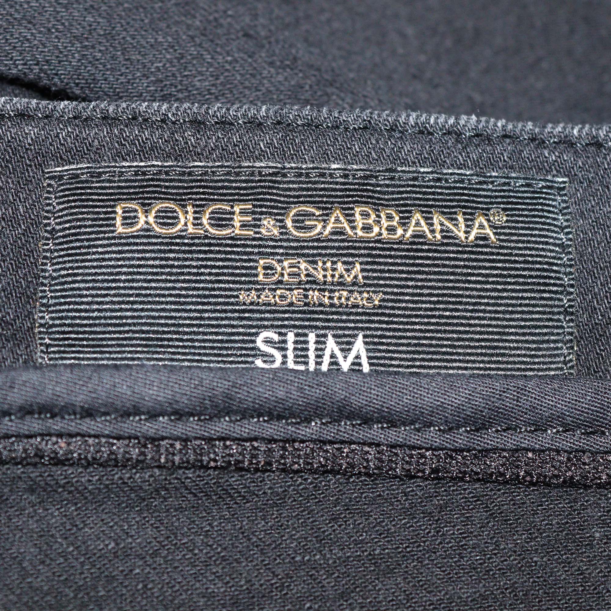 Dolce & Gabbana Black Denim Slim Fit Pants