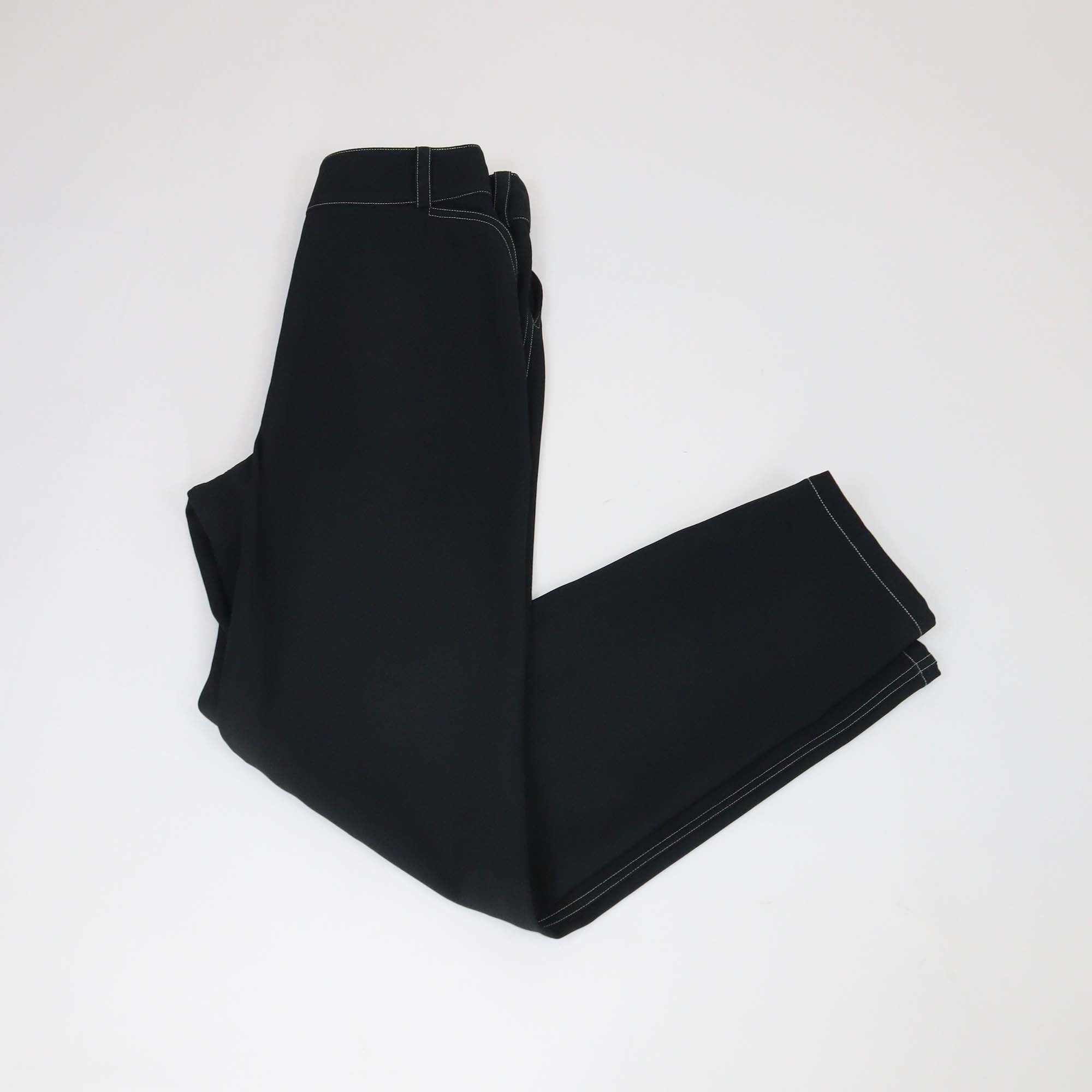 Chanel Black Acetate Straight Leg Pants