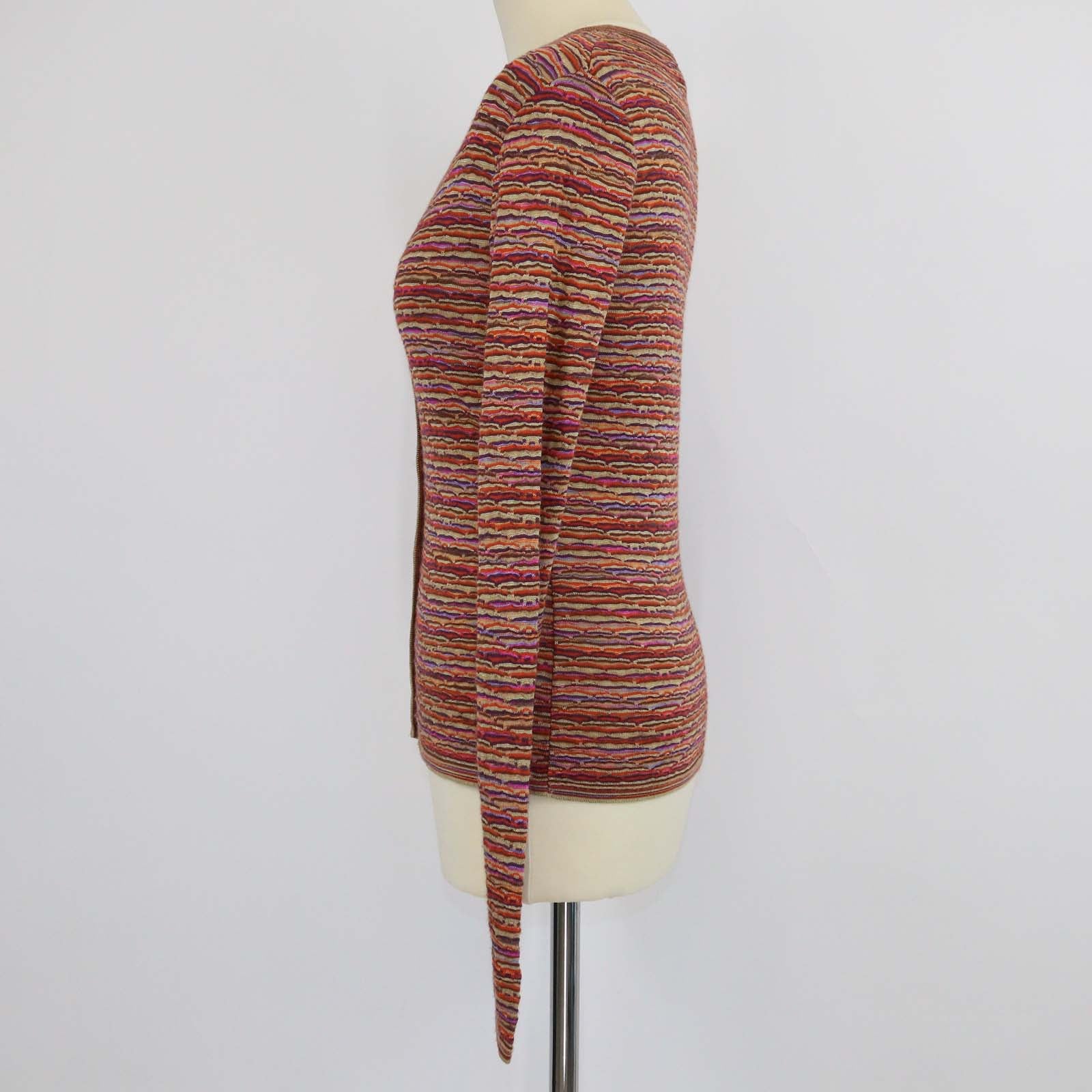 Missoni Multicolor Viscose and Wool Striped Knit Cardigan