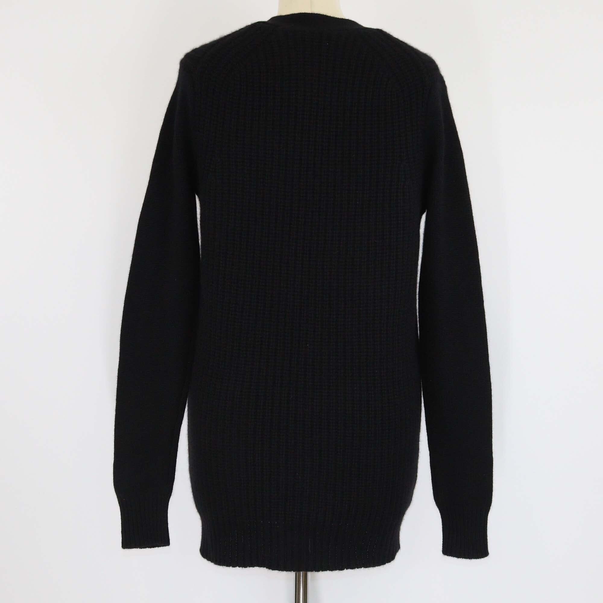 Chloe Black Ribbed Knit Cashmere Cardigan Womens Chloe