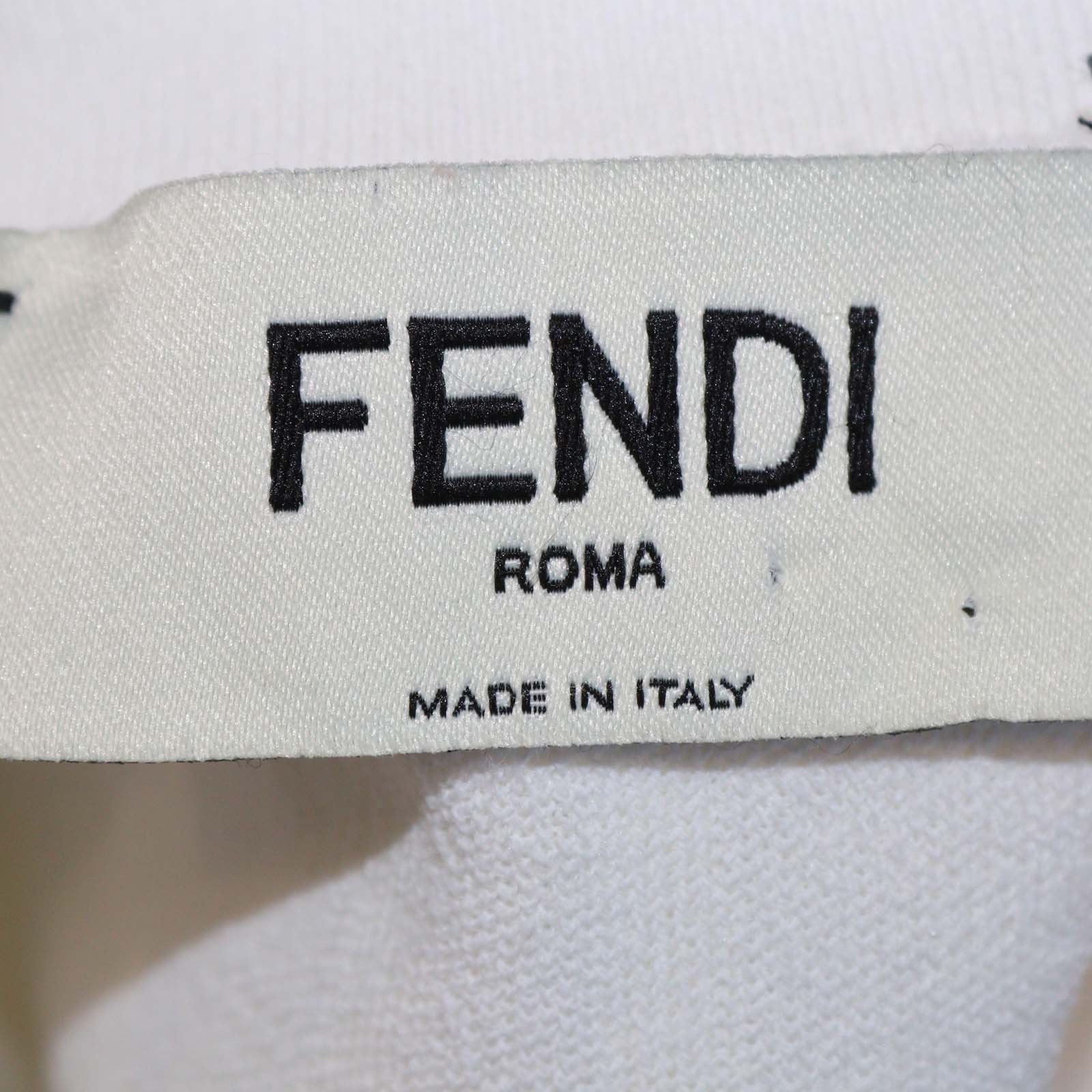 Fendi Off White FF Knitted Bodycon Long Sleeve Midi Dress