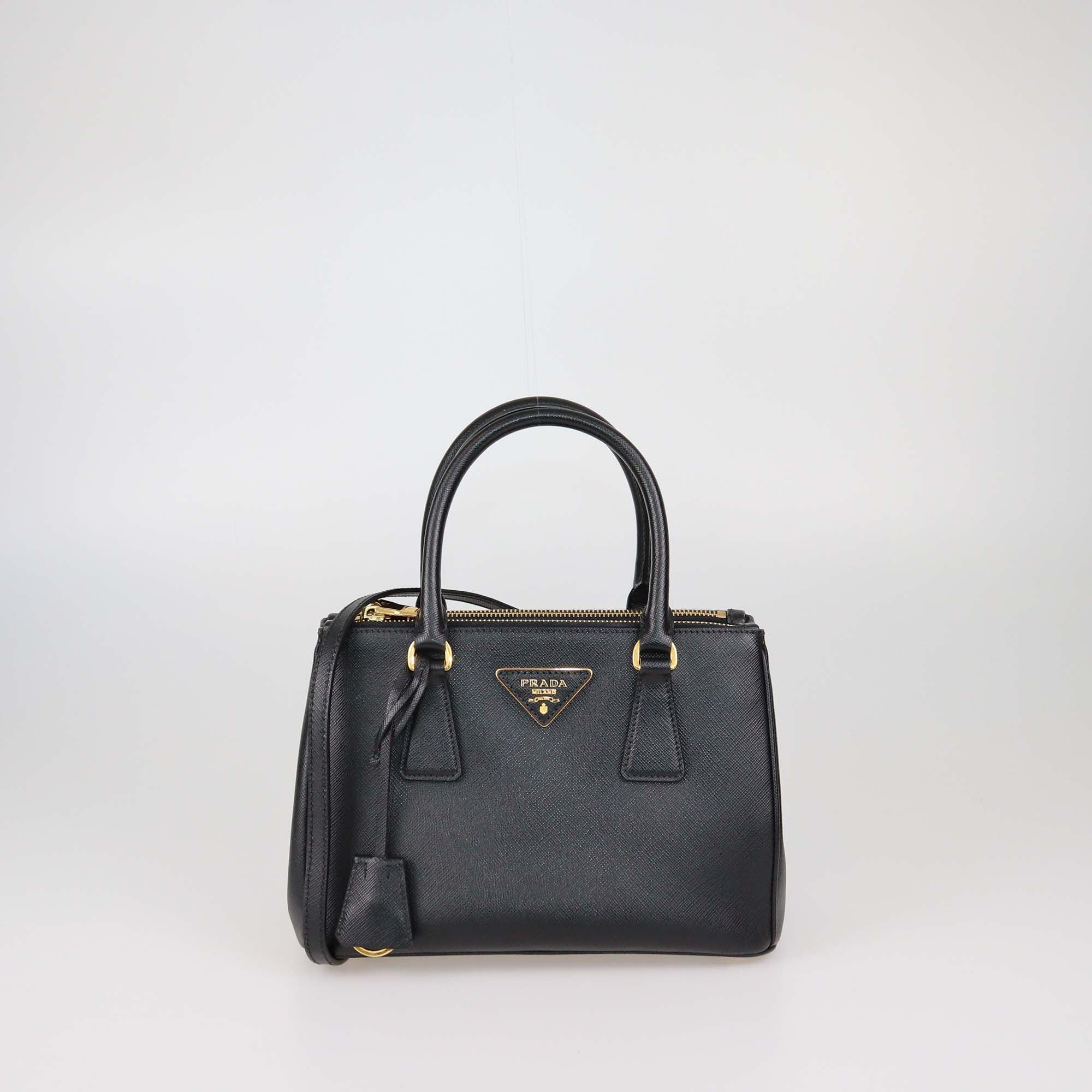 Prada Black Saffiano Leather Small Galleria Tote