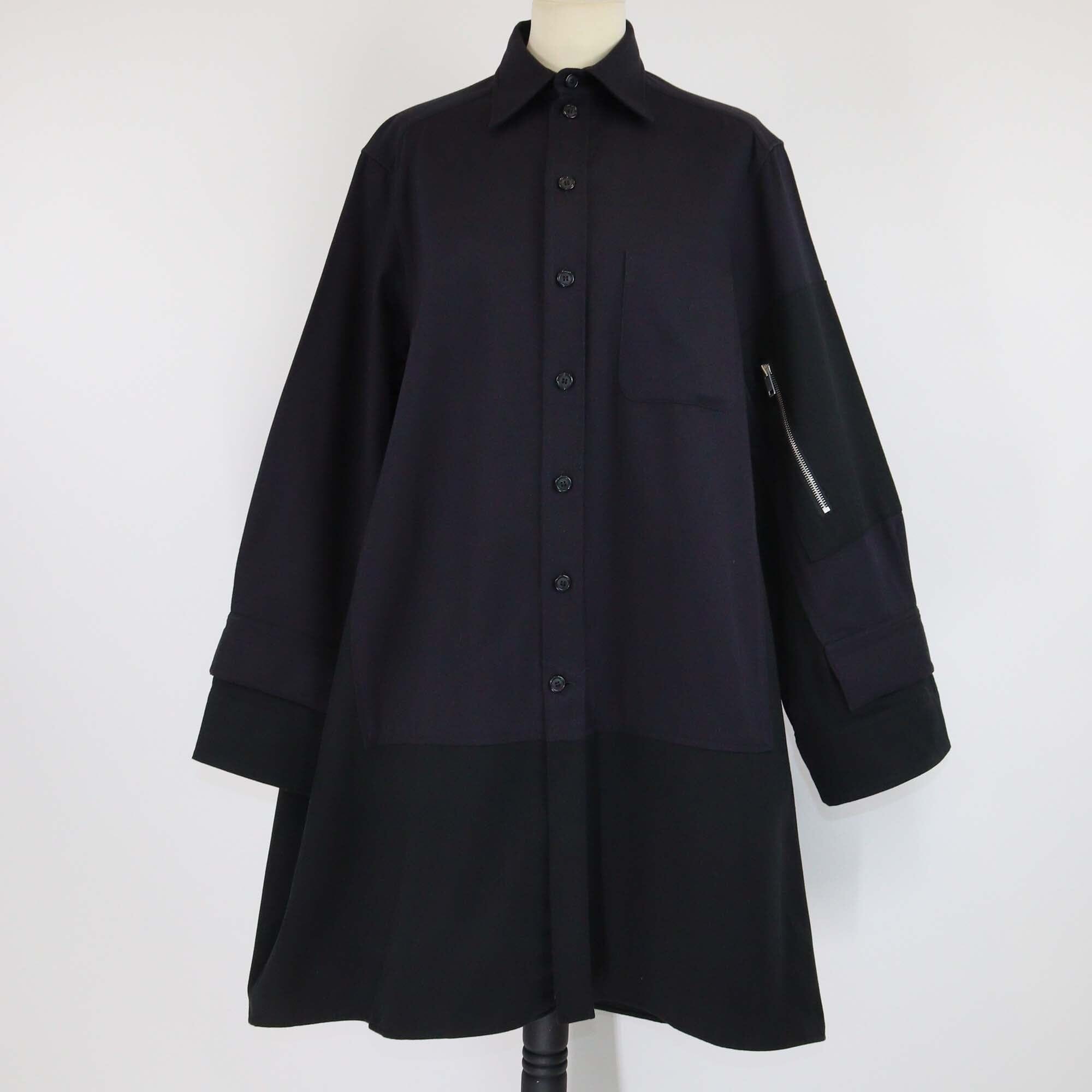 Celine Dark/Blue Long Sleeve Cotton Coat Dress Womens Celine