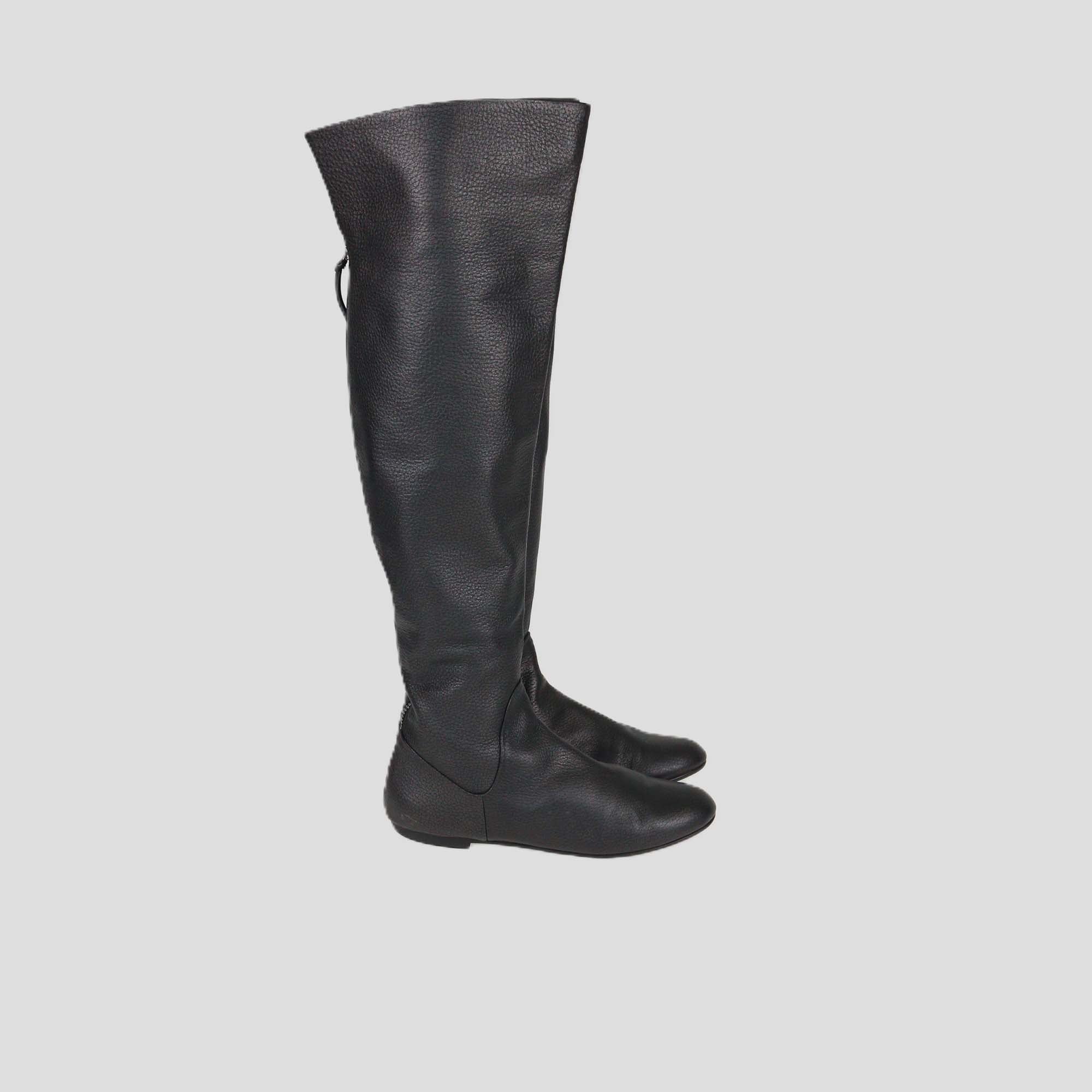 Giuseppe Zanotti Black Leather Over-the-Knee Boots