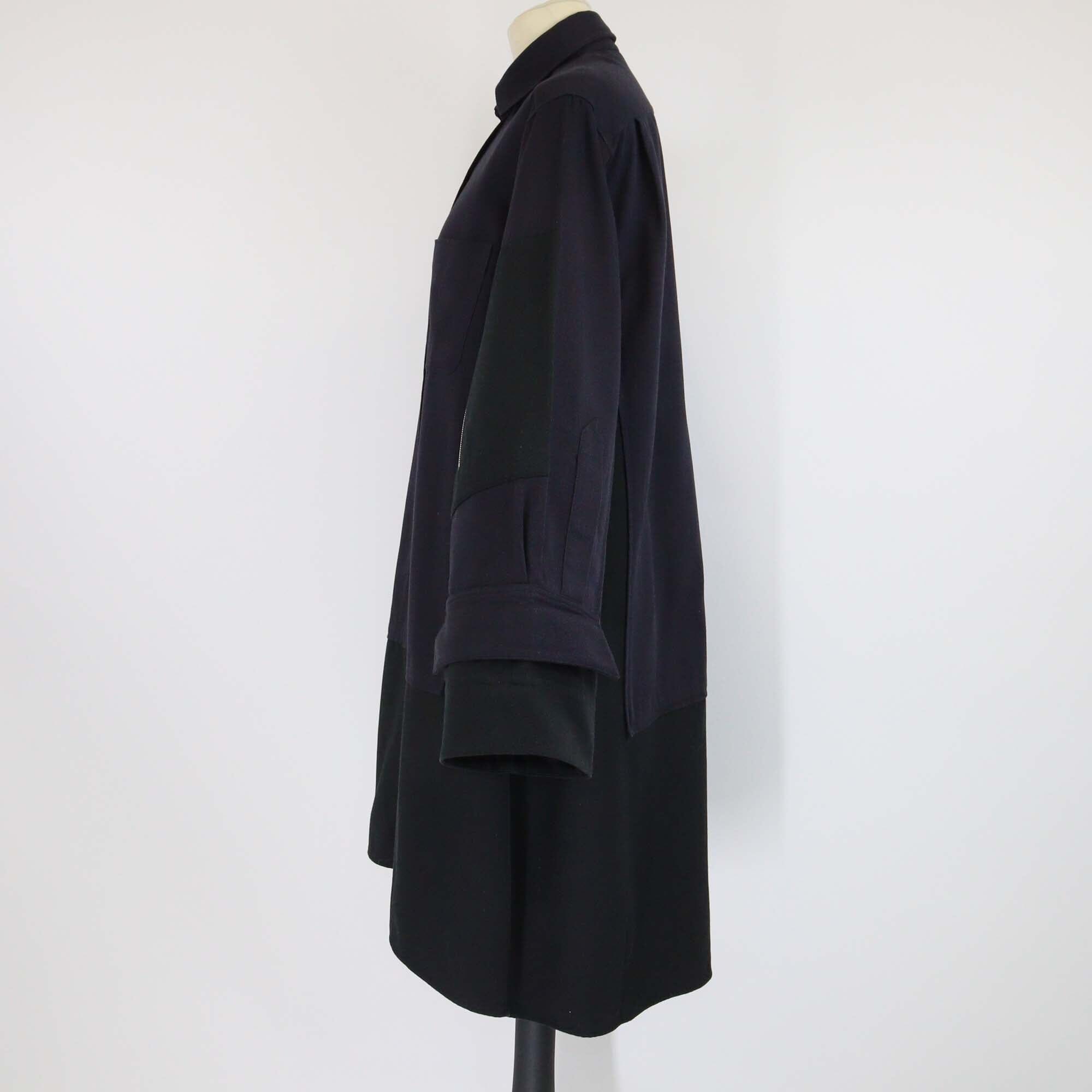 Celine Dark/Blue Long Sleeve Cotton Coat Dress Womens Celine