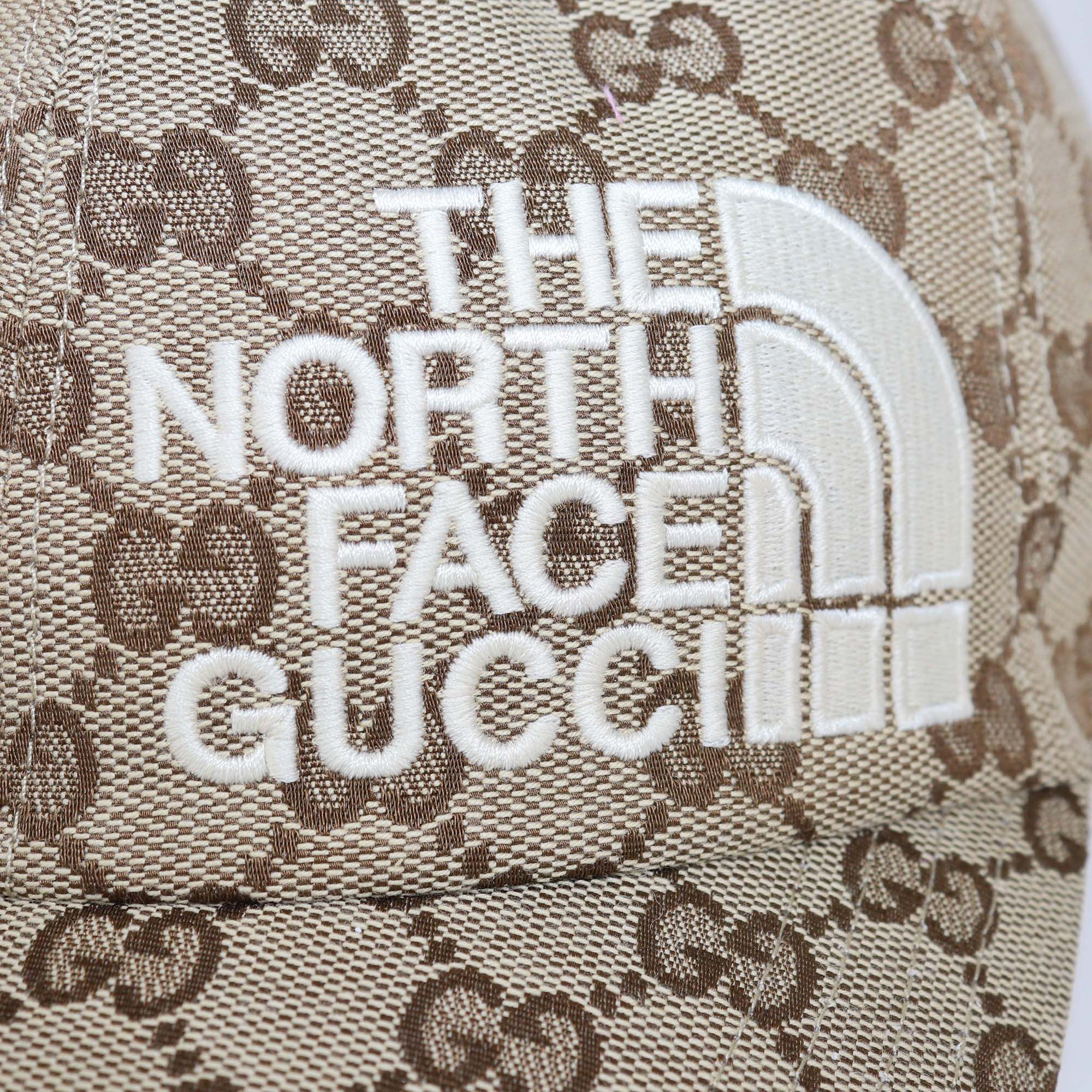 Gucci x The North Face Beige GG Canvas Baseball Cap