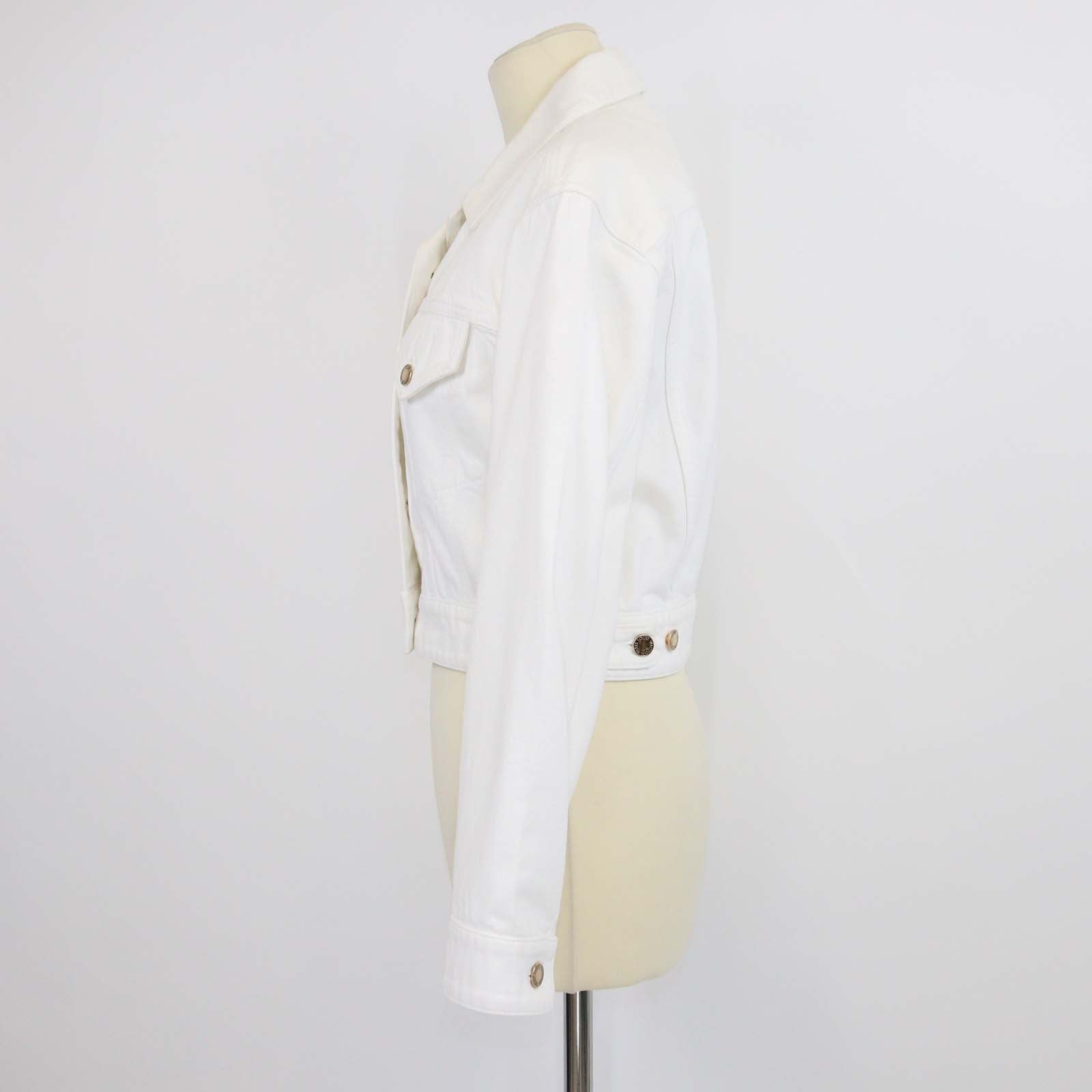 Louis Vuitton White Denim Crop jacket