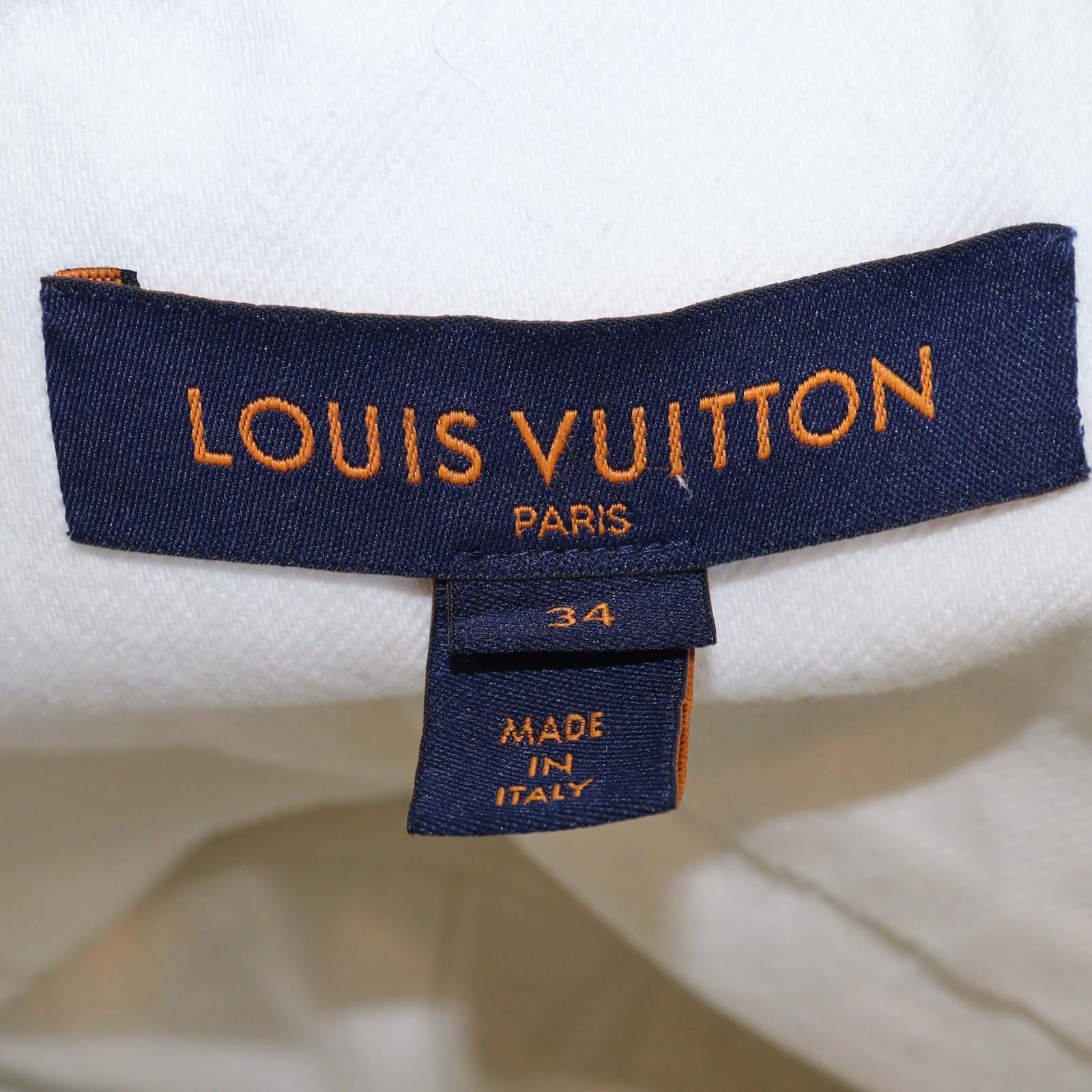 Louis Vuitton White Denim Crop jacket