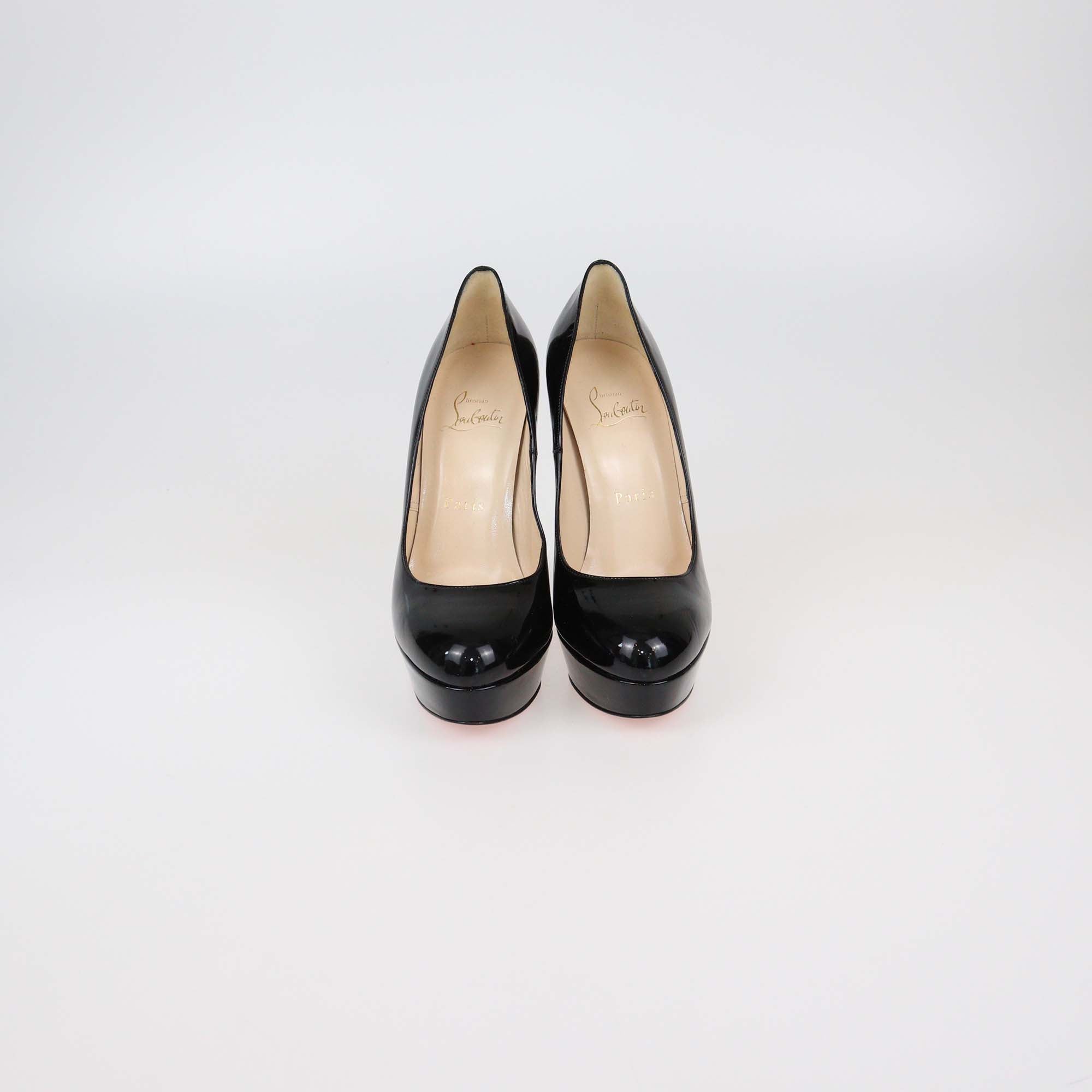 Christian Louboutin Black Patent Leather Bianca Pumps