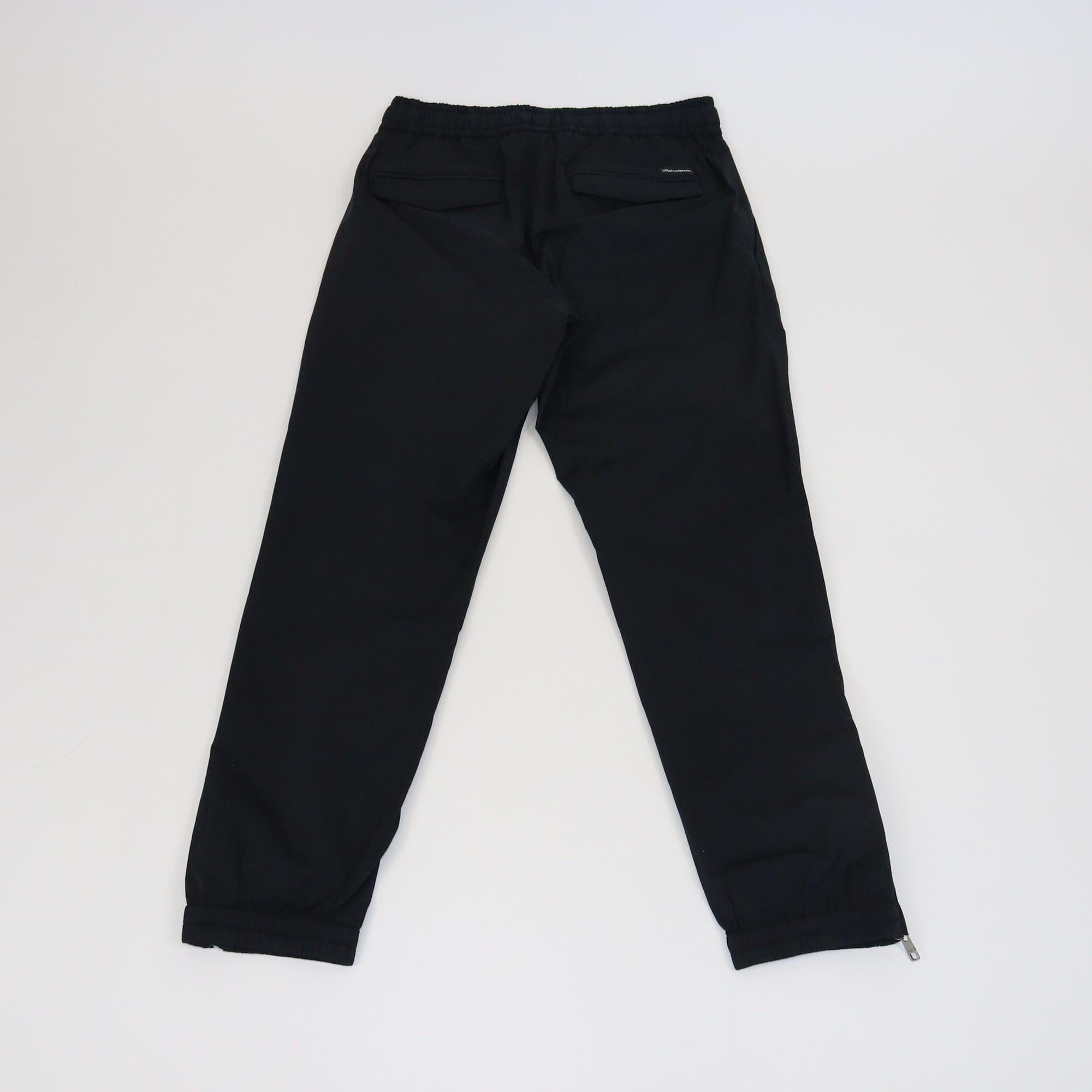 Dolce & Gabbana Black Zipper Detail Jogger Mens Dolce & Gabbana