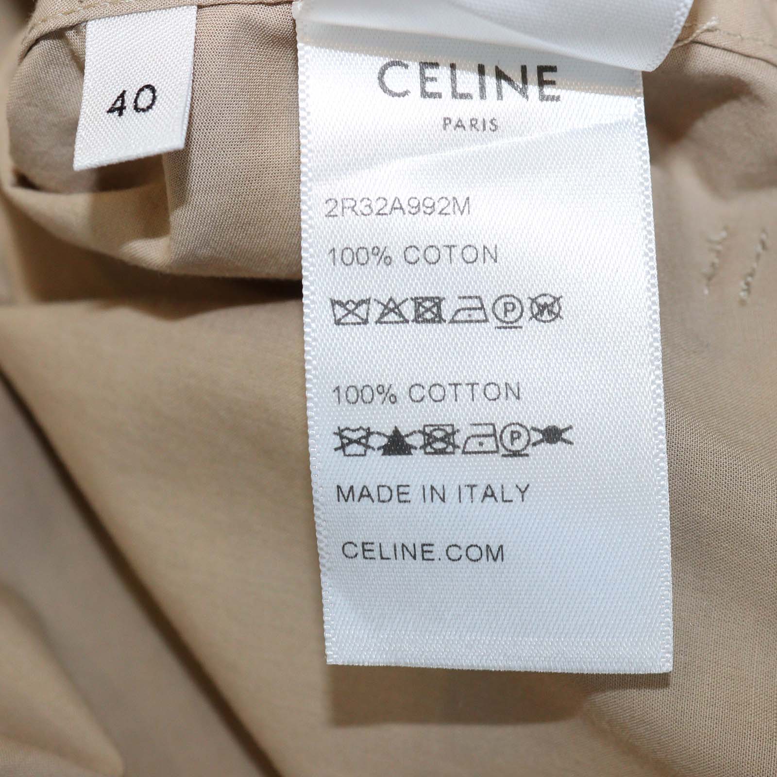 Celine Beige Saharienne Midi Length Dress