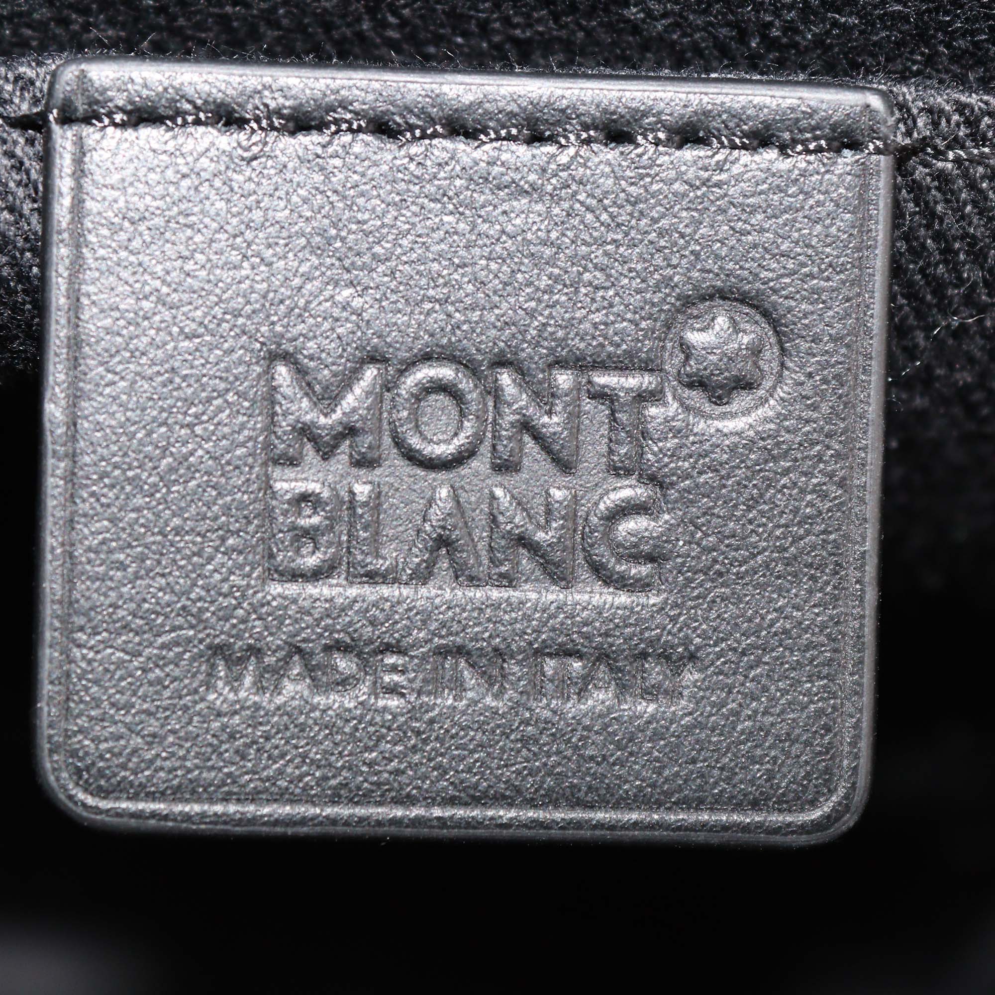 Montblanc Black/Navy Blue Carbon Fiber Effect Leather Mini Extreme 2.0 Envelope Bag