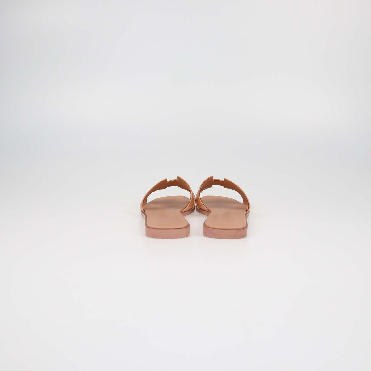 Hermes Peach Leather Oran Sandals