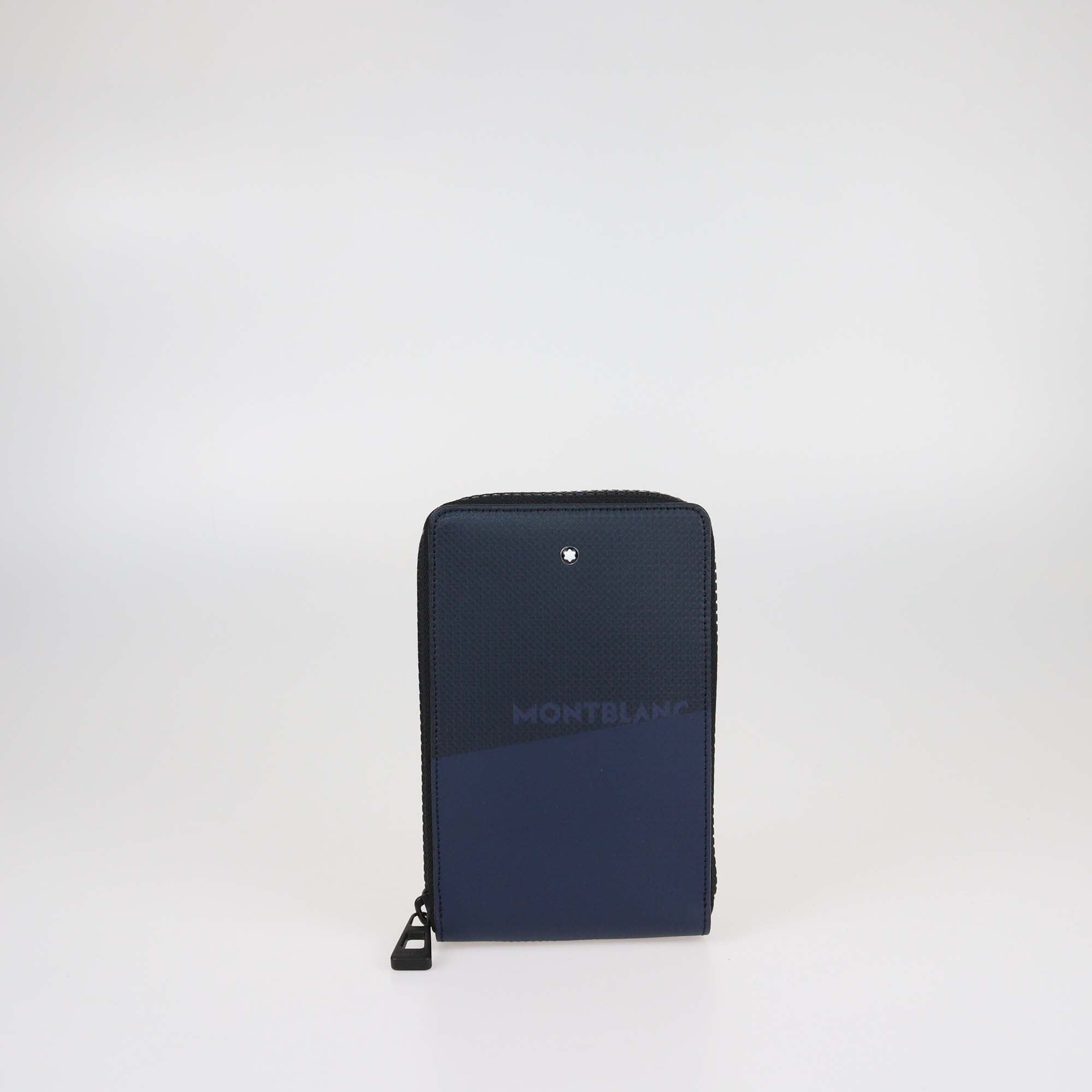 Montblanc Black/Navy Blue Carbon Fiber Effect Leather Mini Extreme 2.0 Envelope Bag